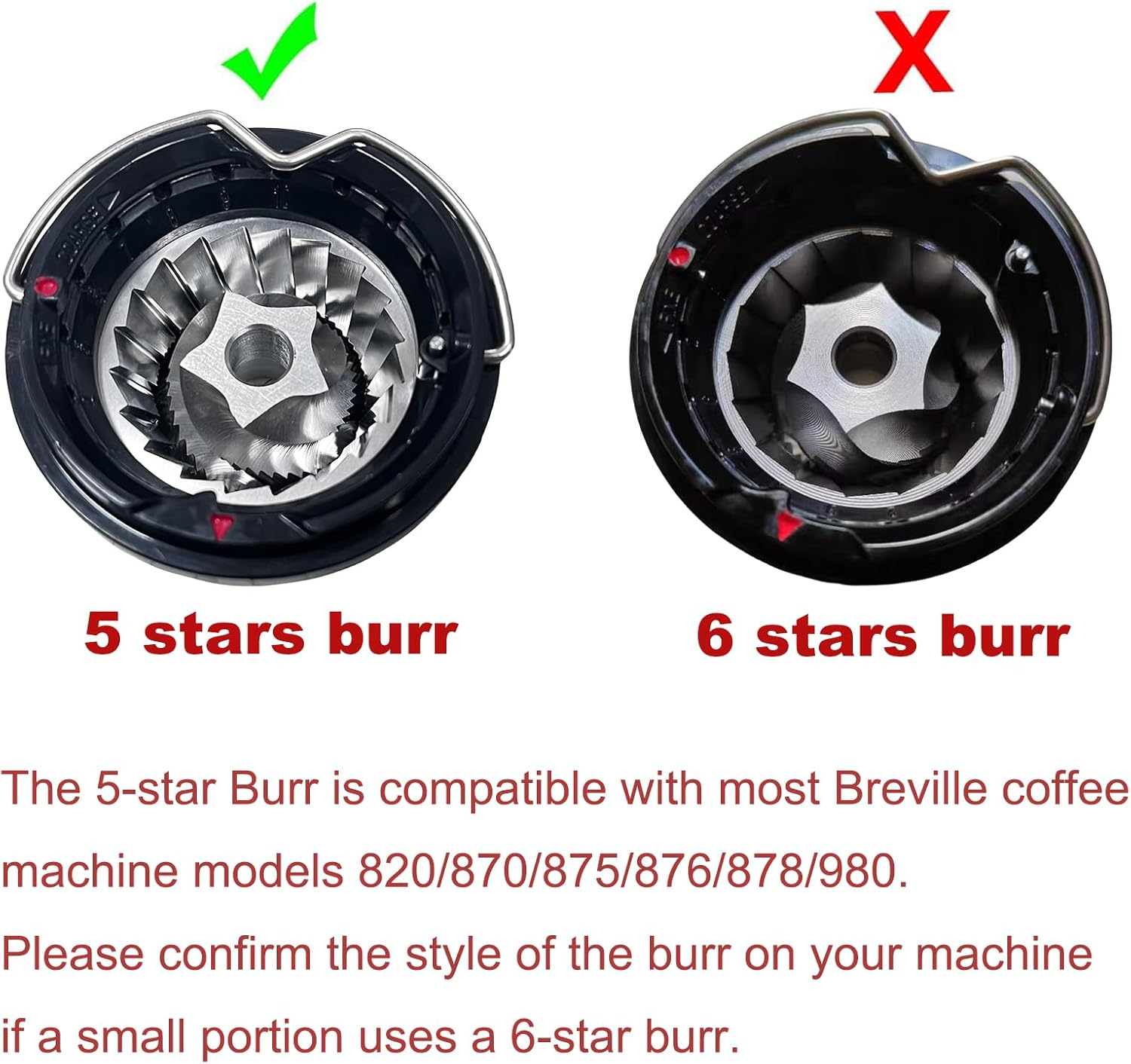 Conical Grinder Burr Set Replacement Compatible with Breville Espresso Machines Coffee Grinder Burr(Pre 1926 PDC) image number 1