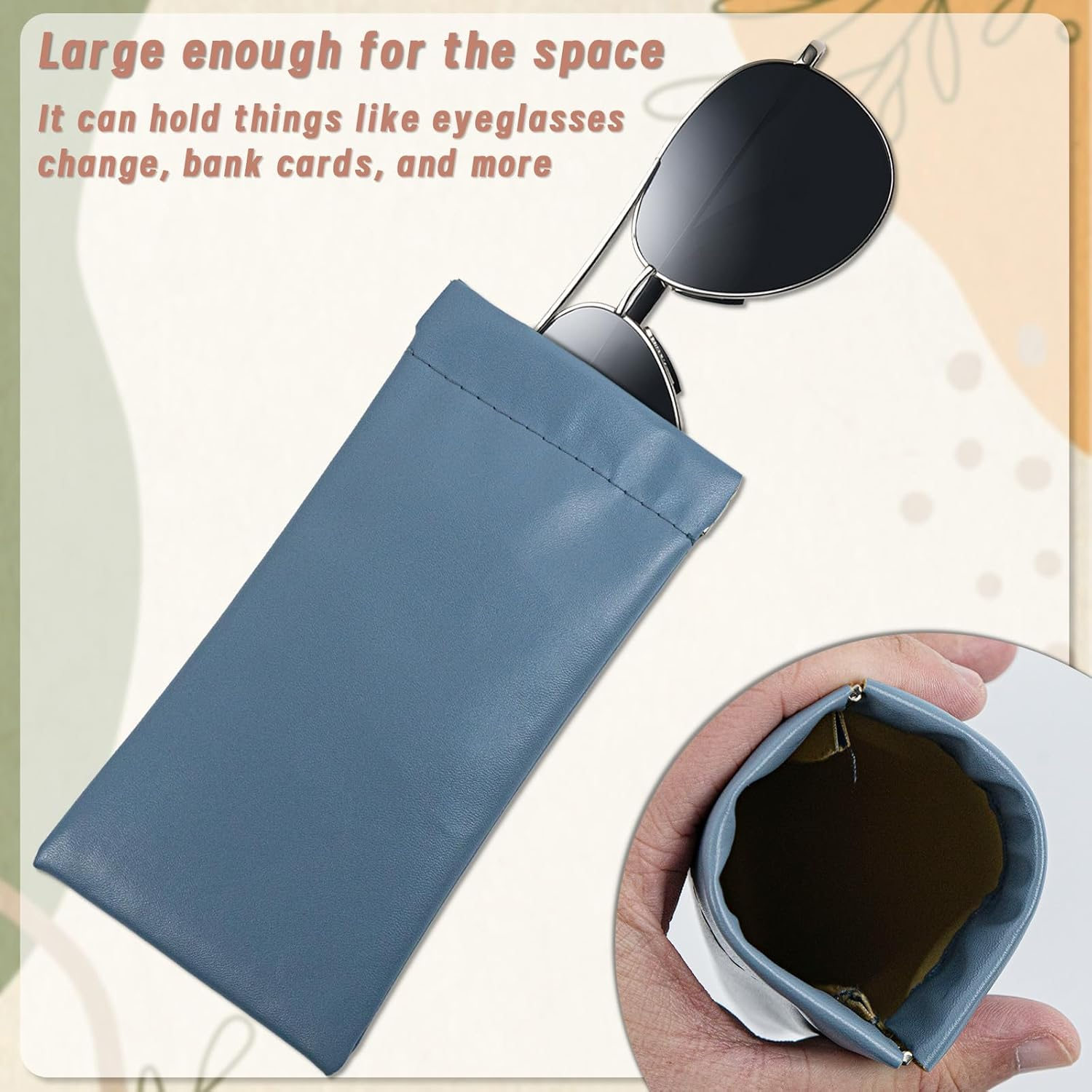 Binxus 8 Pcs Pocket Cosmetic Bags Squeeze Top, 2 Size Small Makeup Bag for Purse No Zipper Self Closing Small Makeup Pouch Mini Coin Purse Jewelry Pouch for Women, Colorful, Classic Solid Color image number 1