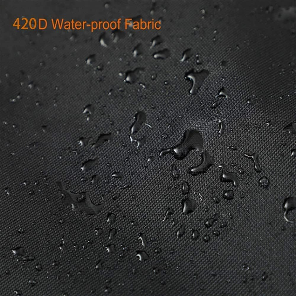 Bunny Hutch Cover COOSOO Triangular Dust-Proof Rabbit Cage Cover 420D Oxford Waterproof Dust Proof Pet Cage Cover with Zippers Poultry Cage Accessory Rabbit Cage Cover for Backyard Garden Winter (147&times;52&times;86Cm, Black) image number 4