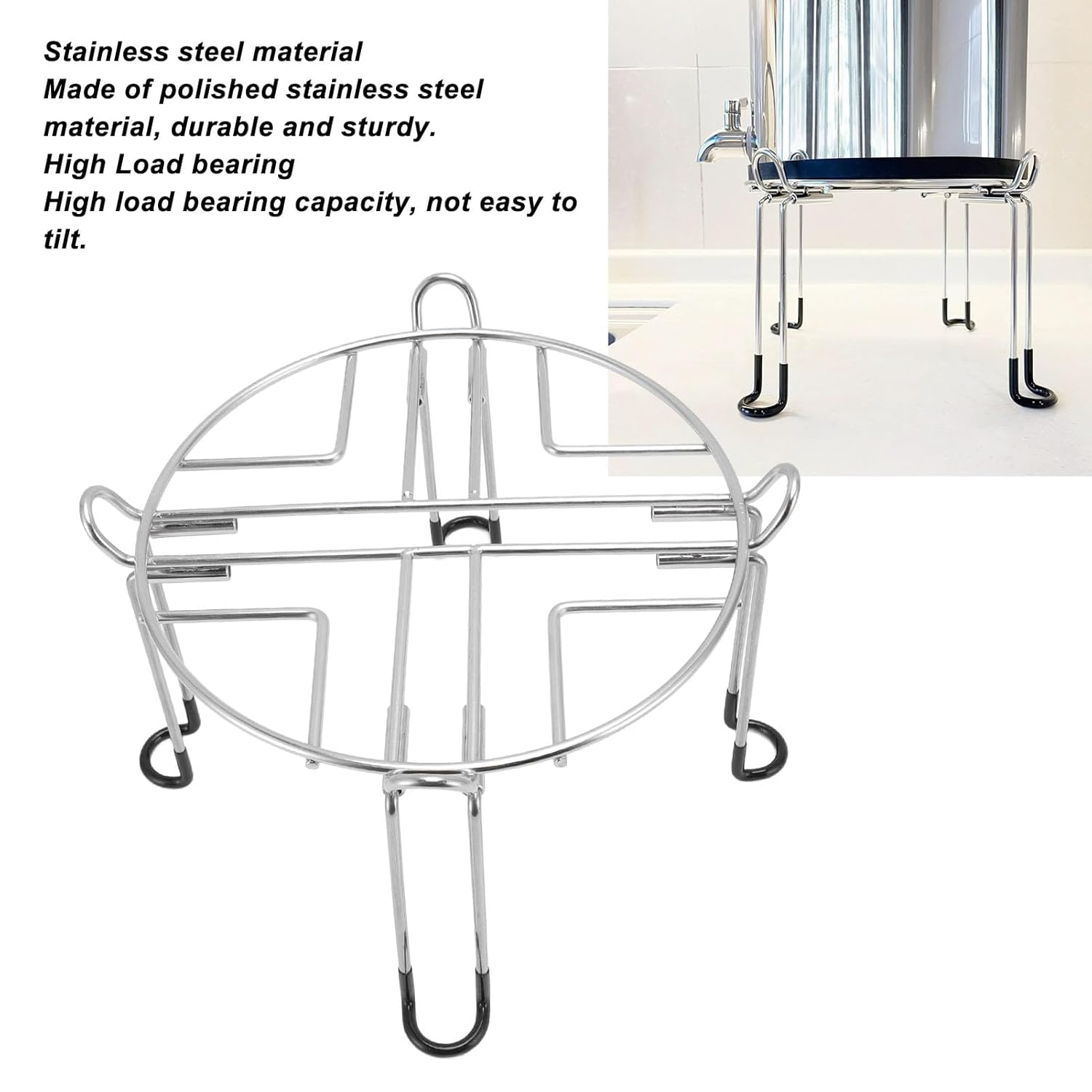 Water Filter Stand, Stainless Steel Water Filter System Stand, Replacement for Berkey Big for Travel for Royal Fed Water Filter System, 9 Inch Base, 6 Inch Tall, Detachable image number 4