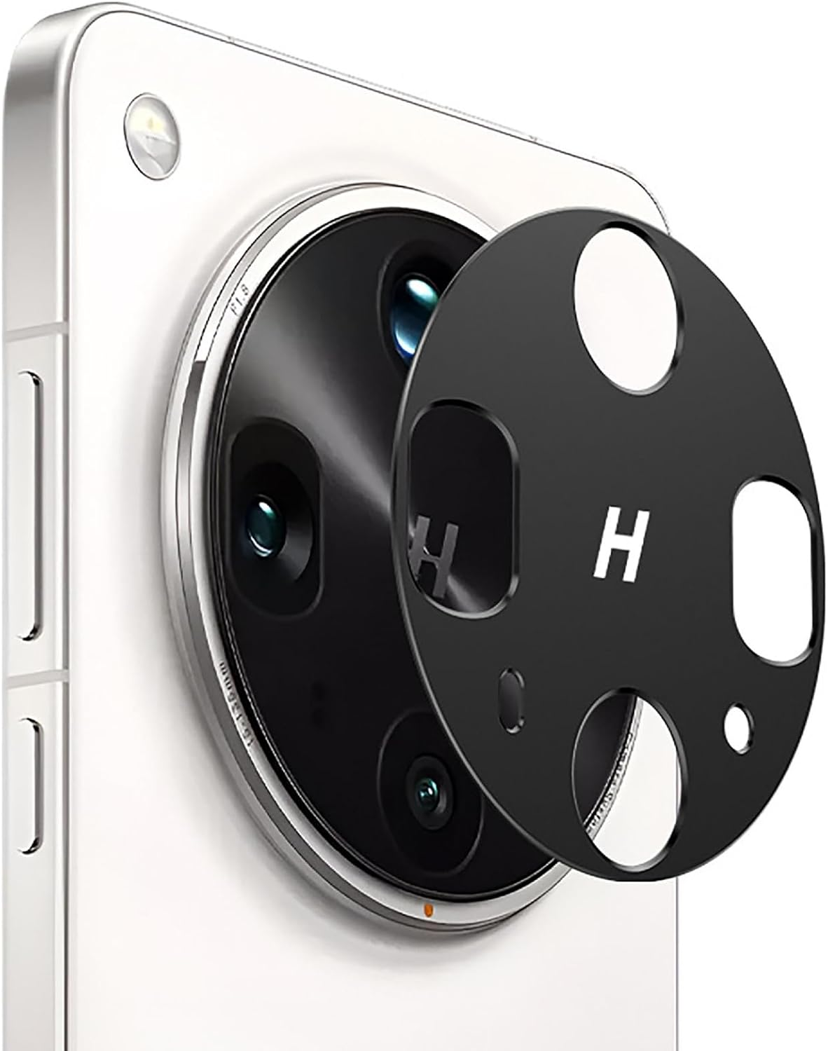 GIOPUEY Camera Screen Protector Compatible with Oppo Find X8 Ultra, [Pack of 2] Metal Camera Protective Frame, [Scratch-Resistant] Protective Film Camera - Black