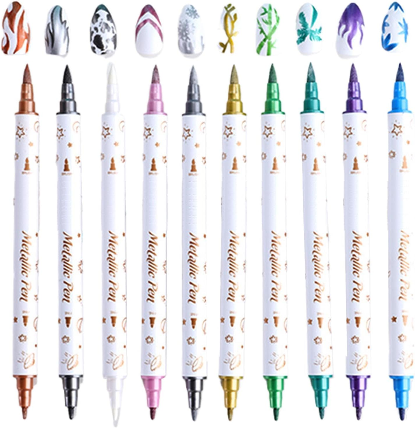 Nail Point Pens, Graffiti Nail Arts, Toenail Doodling Tool, Fingernail Art Pen with Vibrant Colors and Smooth Application for Travel, Performances, and Everyday Styling image number 6