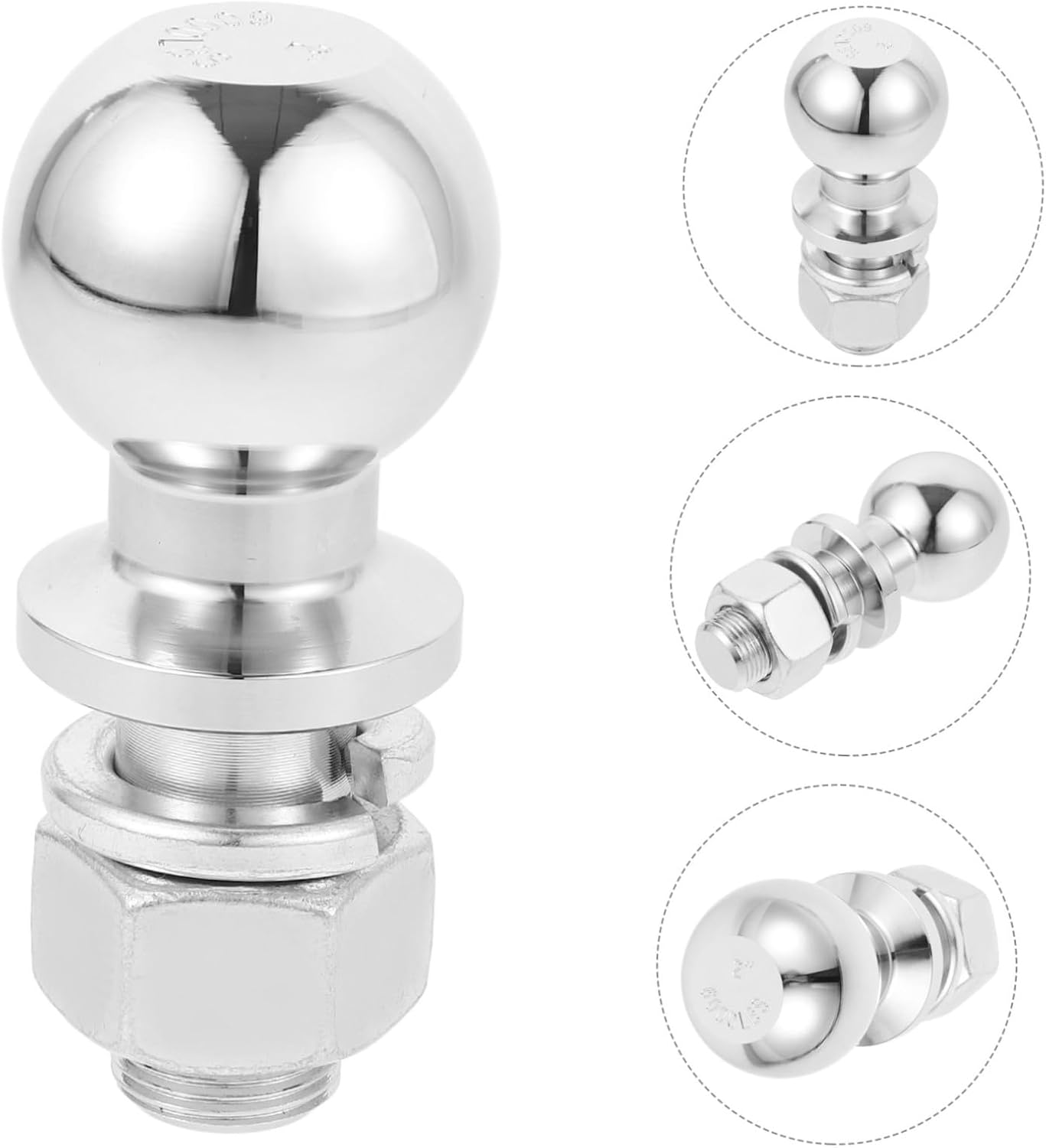 CHILDWEET Trailer Ball Joint Hitch Tow Ball Heavy Duty Trailer Hitch Accessories image number 3