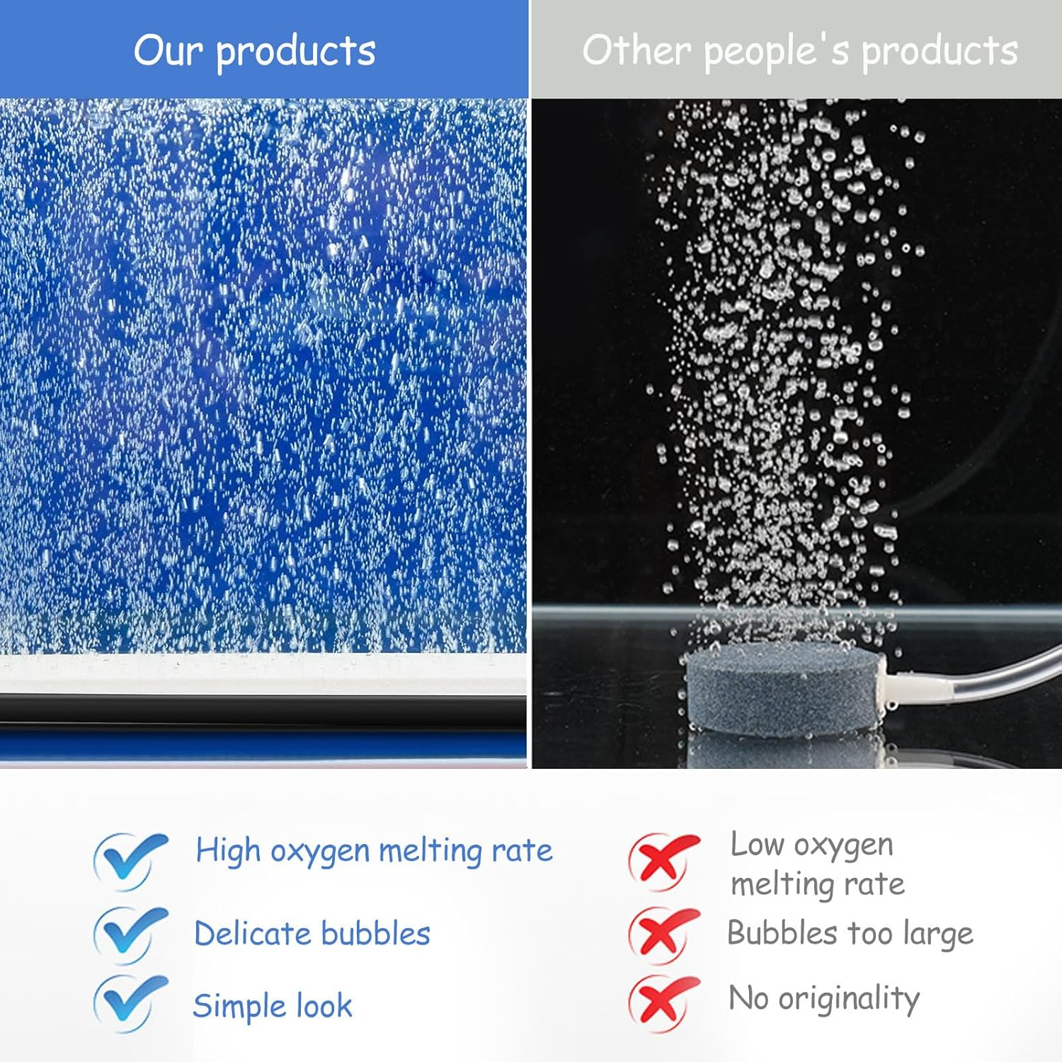 ASAKKURA Nano Bubble Stone Aquarium Air Stone Oxygen Diffuser High-Temperature Sintered 30Cm Fish Tank Aerator for Aquatic Breeding and Wastewater Purification