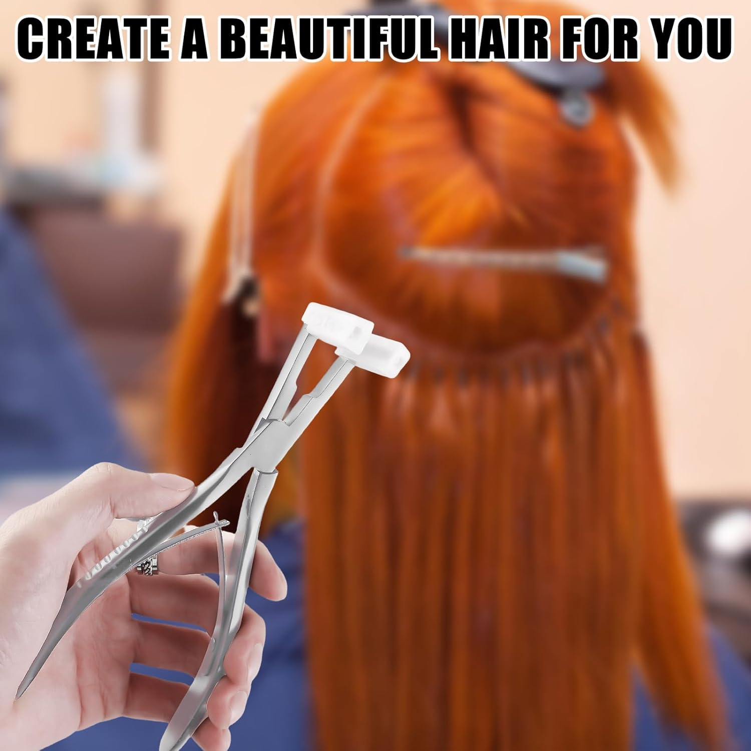 Tape-In Hair Extensions Pliers Real Hair Extensions Styling Tool Stainless Steel Professional Hair Extension Pliers for Salon Professional Installation