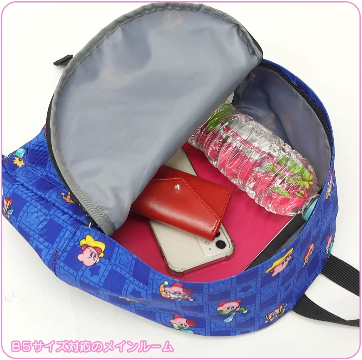 Title Roll Kirby Popstar Kirby, Waddledi Backpack, Goods, B5 Storage, Kids - Blue image number 6
