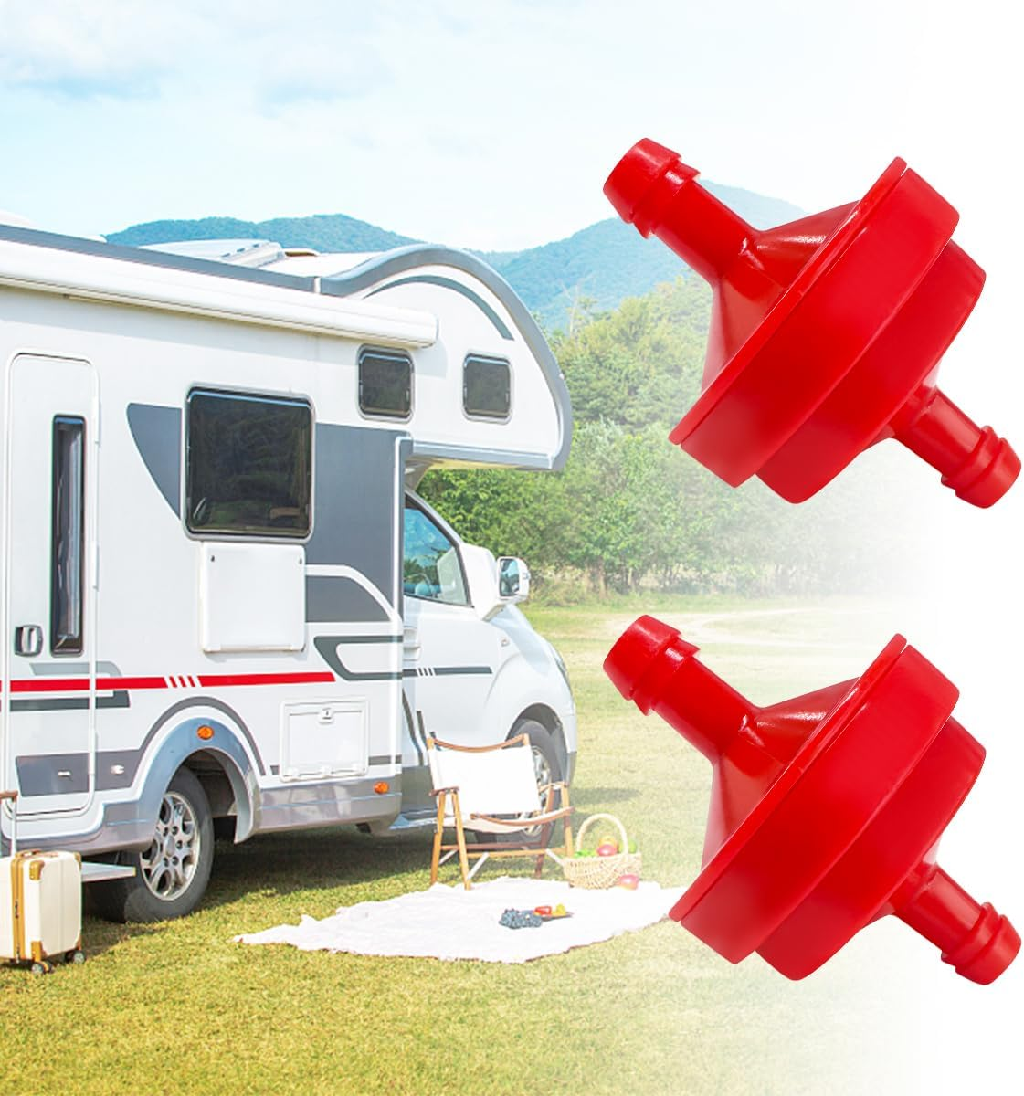 2 PCS Gas Fuel Filter, Lawn Mower 1/4" Inline Gas Fuel Filter, Replacement for OEM Number BS 298090S Fuel Filters 150 Micron for Engines without Fuel Pump, Car Accessories image number 5