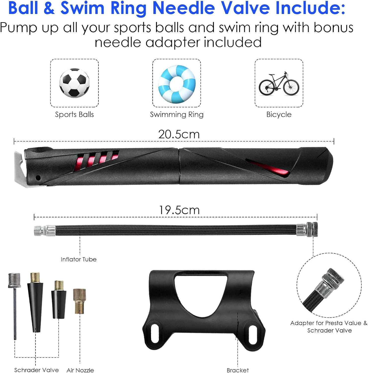 Ninonly Bicycle Repair Kit, Bicycle Repair Bag with 120 PSI Mini Pump, Bike Tool Kit for Camping Travel, 16 in 1 Bike Repair Kit Tyre Lever & Self Adhesive Tube Patch for Mountain Bike and Road Bike image number 4