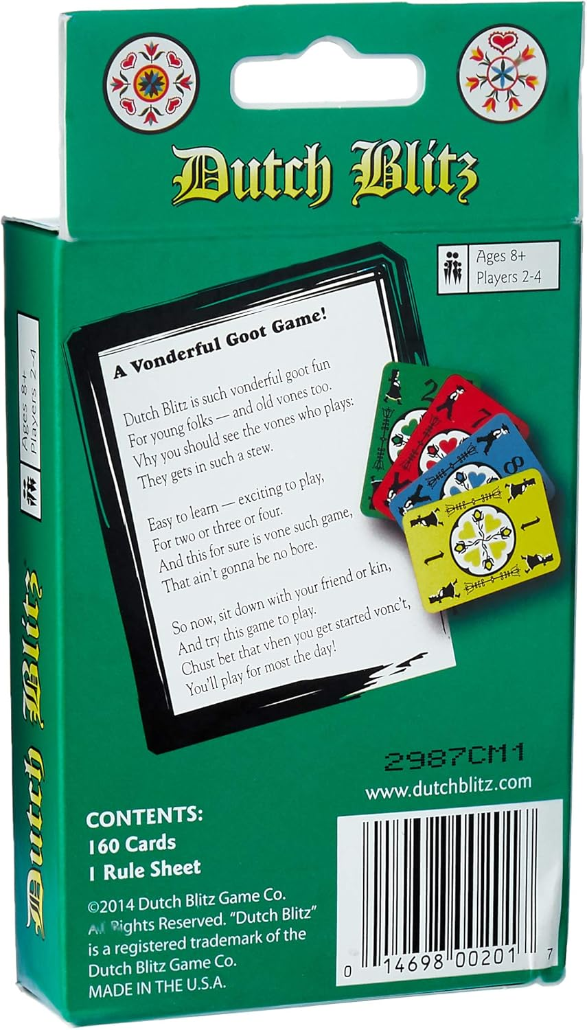 Dutch Blitz Games Company Current Edition Dutch Blitz Green Board Game
