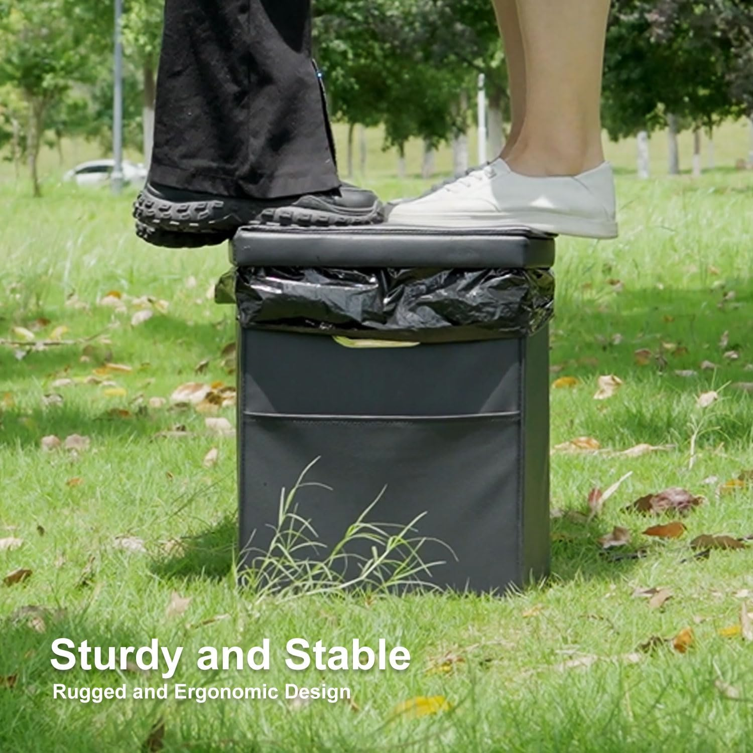 Ann Katy Upgrade XL Portable Toilet for Adults, Extra Large Portable Travel Floding Camping Toilet, Camping Tall Toilets with Lid for Kids Compact Potty for Car,Hiking,Beach,Toilet Storage Stool image number 2