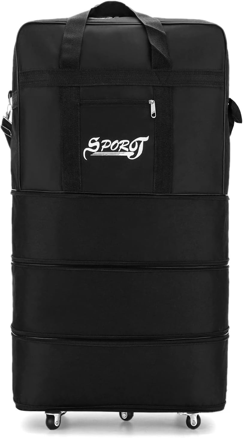 Walmeck Expandable Foldable Suitcase Collapsible Rolling Travel Luggage Bag for Men Women L image number 6