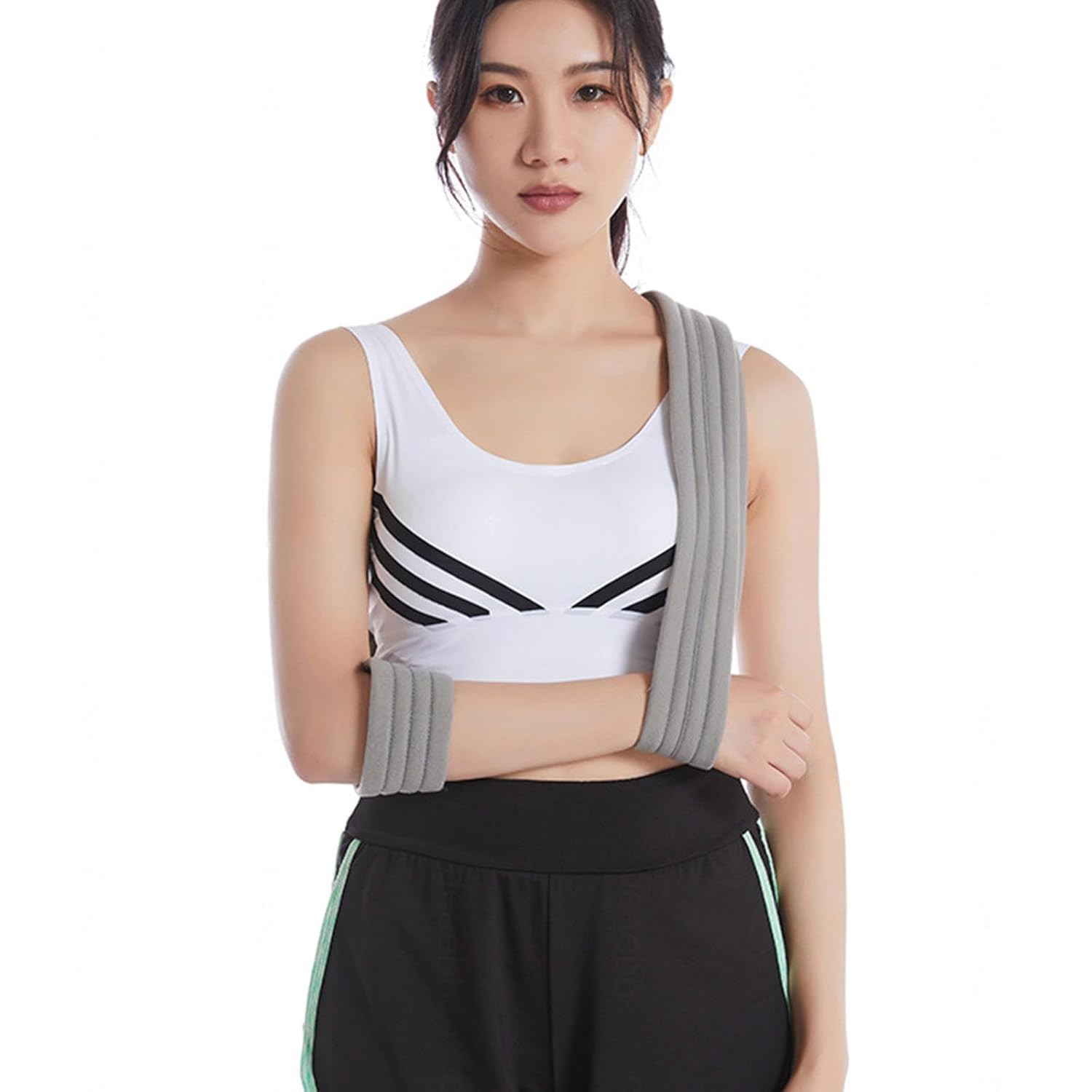 Shoulder Immobilizer Arm Sling, Adjustable Lightweight&Comfortable Effective Medical Arm Support Sling for Rotator Cuff Torn Arm Wrist Hand Elbow Injury, Broken & Fractured Bones,M image number 3