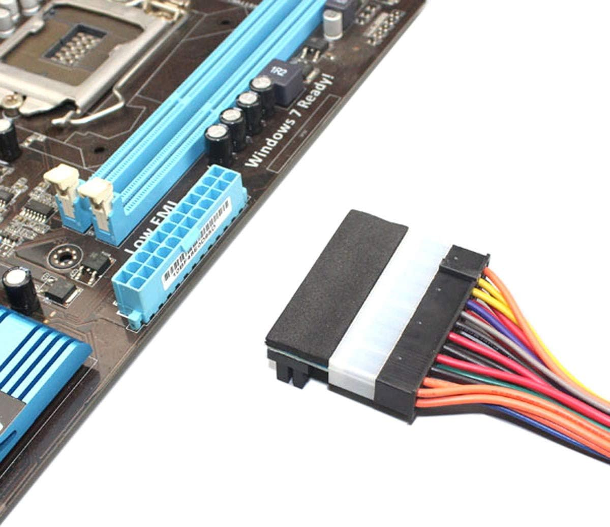 ATX 24Pin Female to 24Pin Male 90 Degree Power Adapter Mainboard Motherboard for Desktops PC Supply image number 1