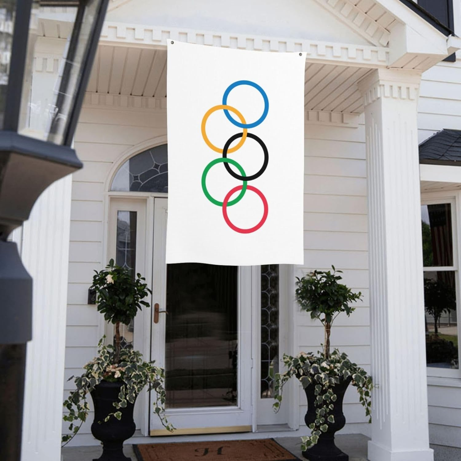 Olympic Flag 3X5 Ft Olympics Decorations 2024 Flags - Indoor and Outdoor Olympic Banner
