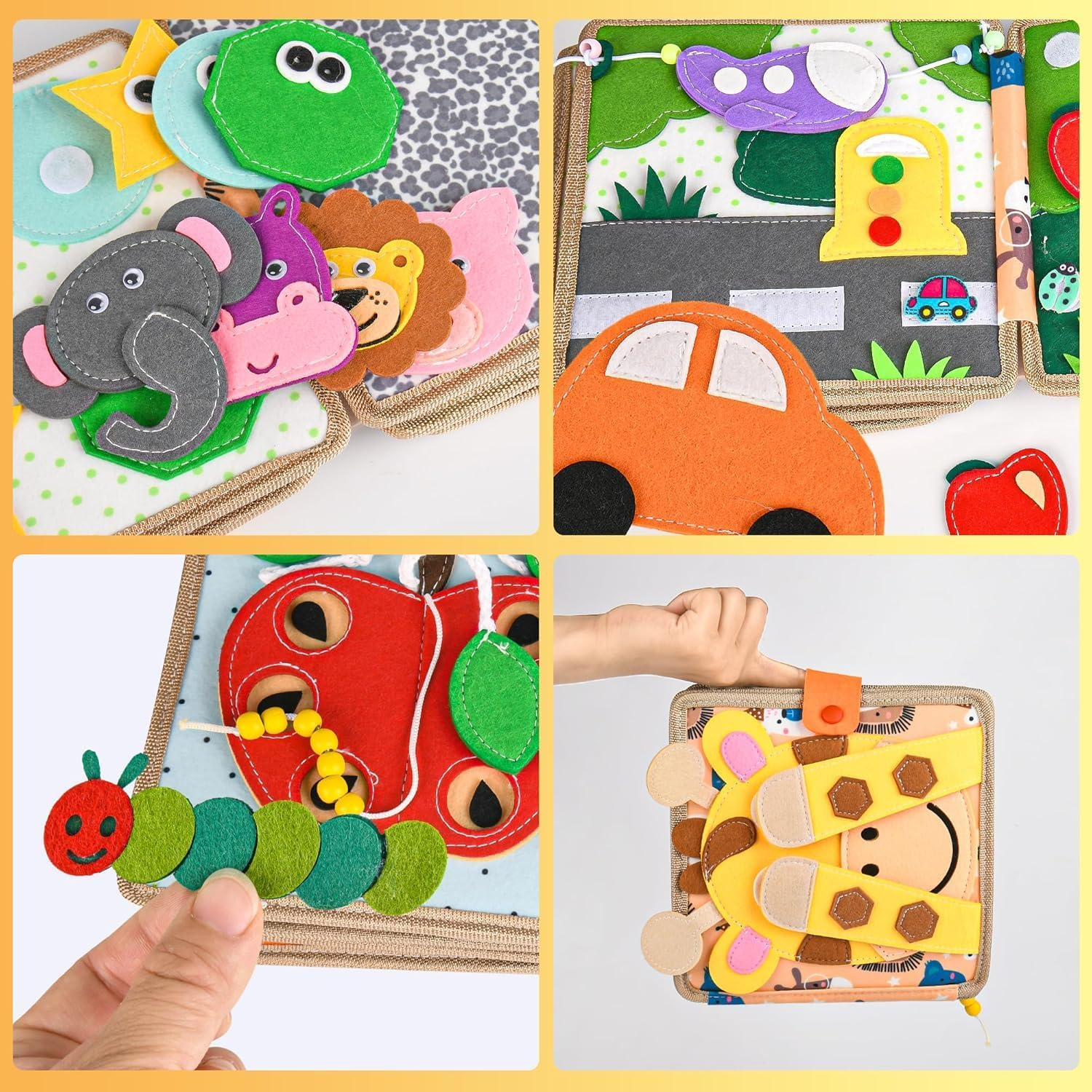 Kukelen Busy Board, Toddler Travel Toys, Quiet Book, Sensory Toys for Toddlers 2 3 4, Montessori Toys for Toddler Activities Board, Educational Toys for 2 Year Old Girls Boys Gift image number 6