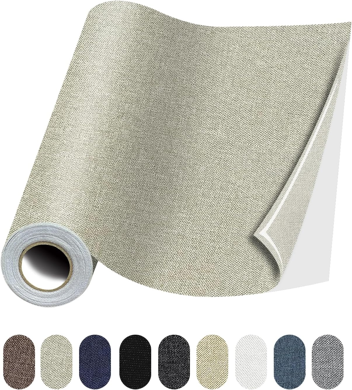 Leather Repair Patch, 17X79 Inch Self Adhesive Leather Repair, Large Vinyl Patch Tape for Couches, Furniture, Car Seats, Cabinets, Wall, Handbags （Black, 17X79 Inch）