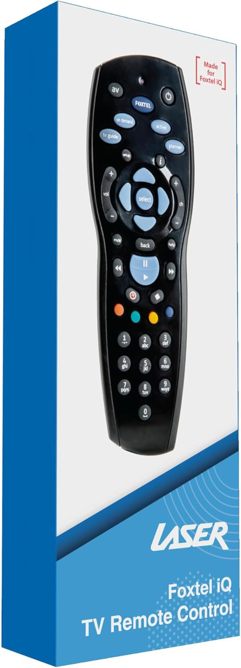 Laser Remote Control for Foxtel Iq &ndash; Compatible with Iq2, Iq3, Iq4 & Iq5 &ndash; No Programming Needed &ndash; Full Function Replacement Remote for Foxtel Set-Top Boxes &ndash; Uses 2 AA Batteries &ndash; Black image number 5