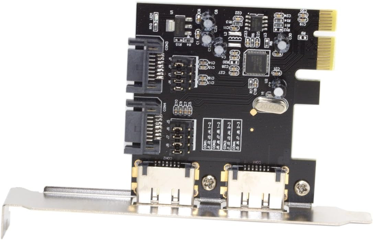 CY PCI-E to 4 Ports SATA 3.0 ESATA PCIE SATA3 6Gbps PCI-E Adapter Expansion Card image number 1