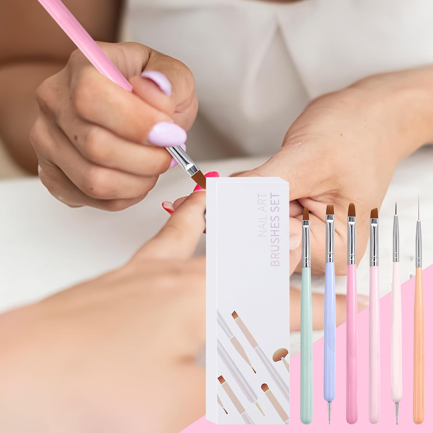 Yulokdwi Nail Paint Pens | Fingernail Polish Pens | Double-Headed Manicure Tool Set Rhinestone Picker for Professional Enthusiasts Women Daily UV Gel Home Studios Travel Indoor Outdoor