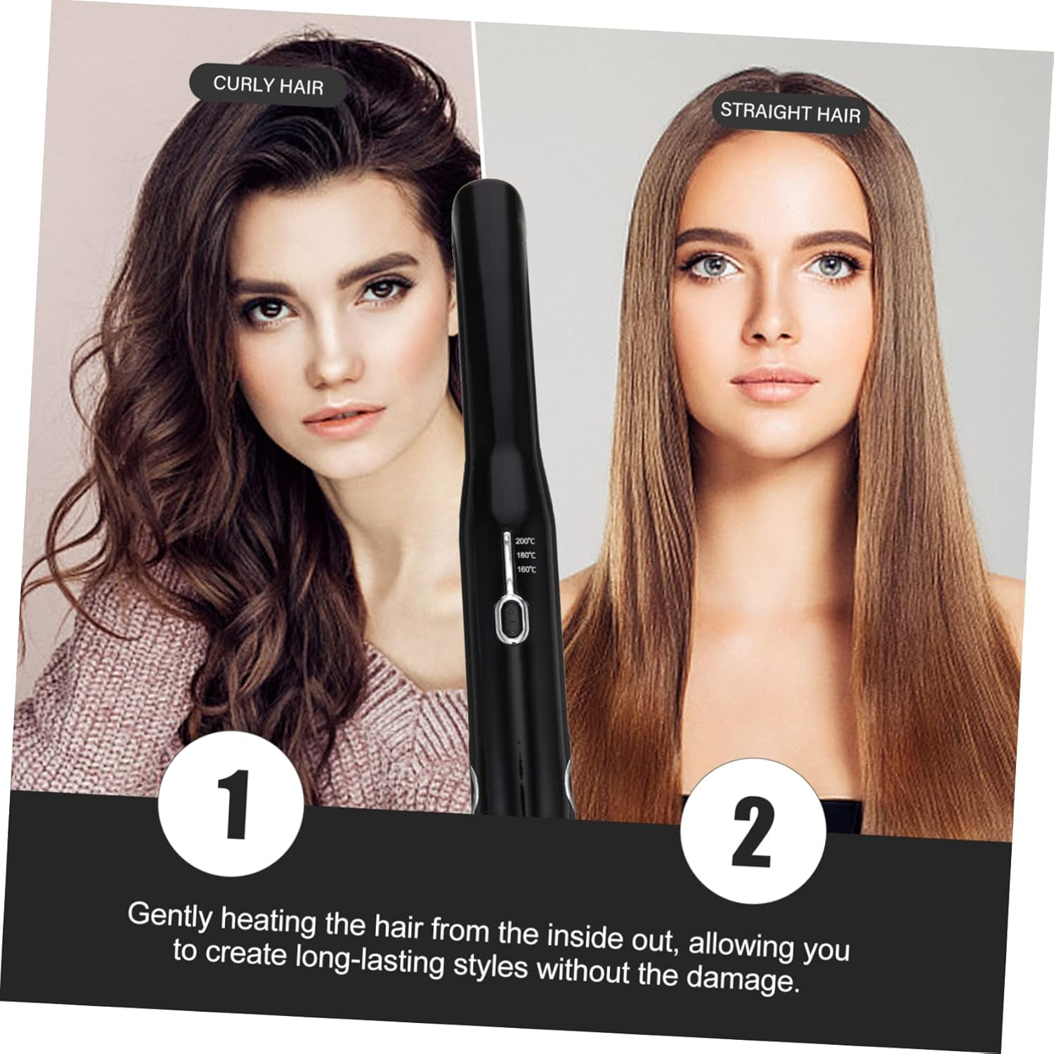 GANAZONO Wireless Miniature Hair Straightener Settings Portable for Travel Use Cordless Styling Tool for Women image number 6