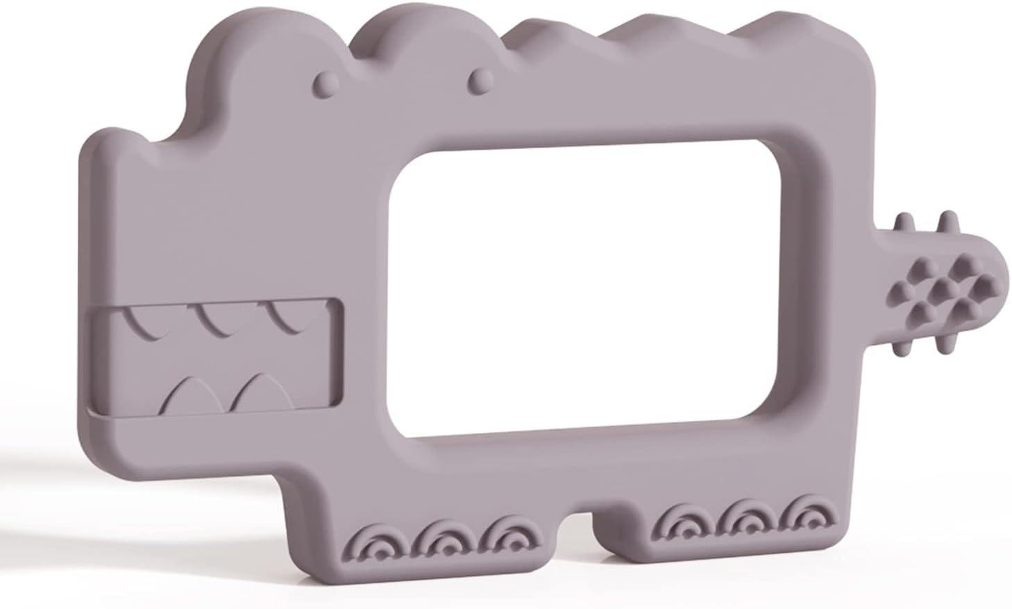 Bebebiu Crocodile Misty Purple Baby Teether, BPA Free Silicone Teething Toy