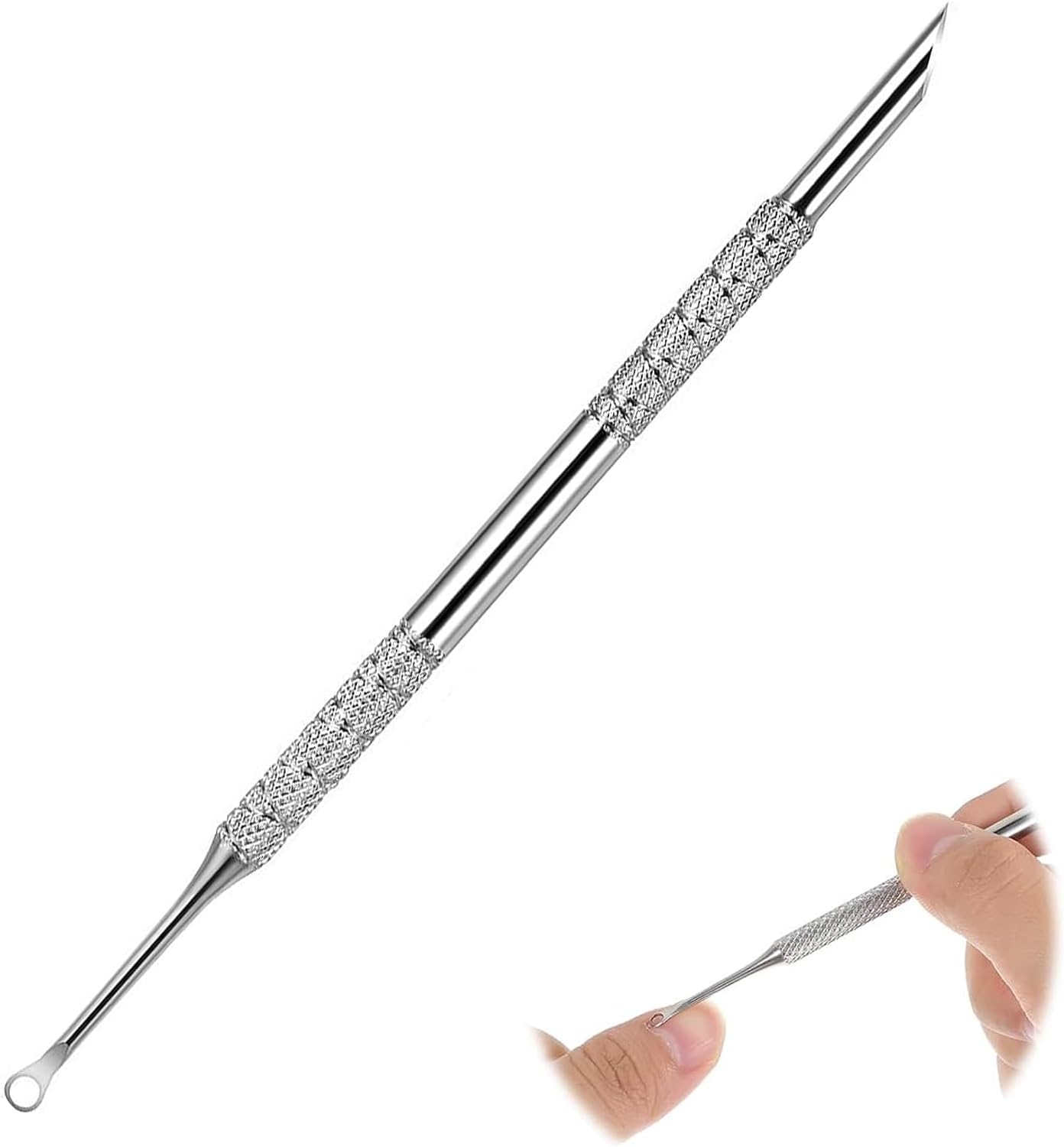 Fokmuaex 2-In-1 Professional Stainless Steel Cuticle Pusher & Remover - Dual-Ended Manicure Tool with Loop + Beveled Head for Home Salon Nail Care, Cuticle Trimmer & Grooming Kit image number 5