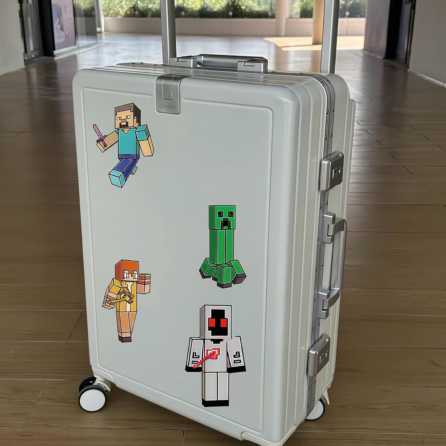 8 Sheets Kids Minecraft Stickers Crafts Activities DIY Minecraft Party Bag Bottle Decorations, Birthday Gifts, Party Favors Make Your Own Stickers for Kids Rewards image number 5