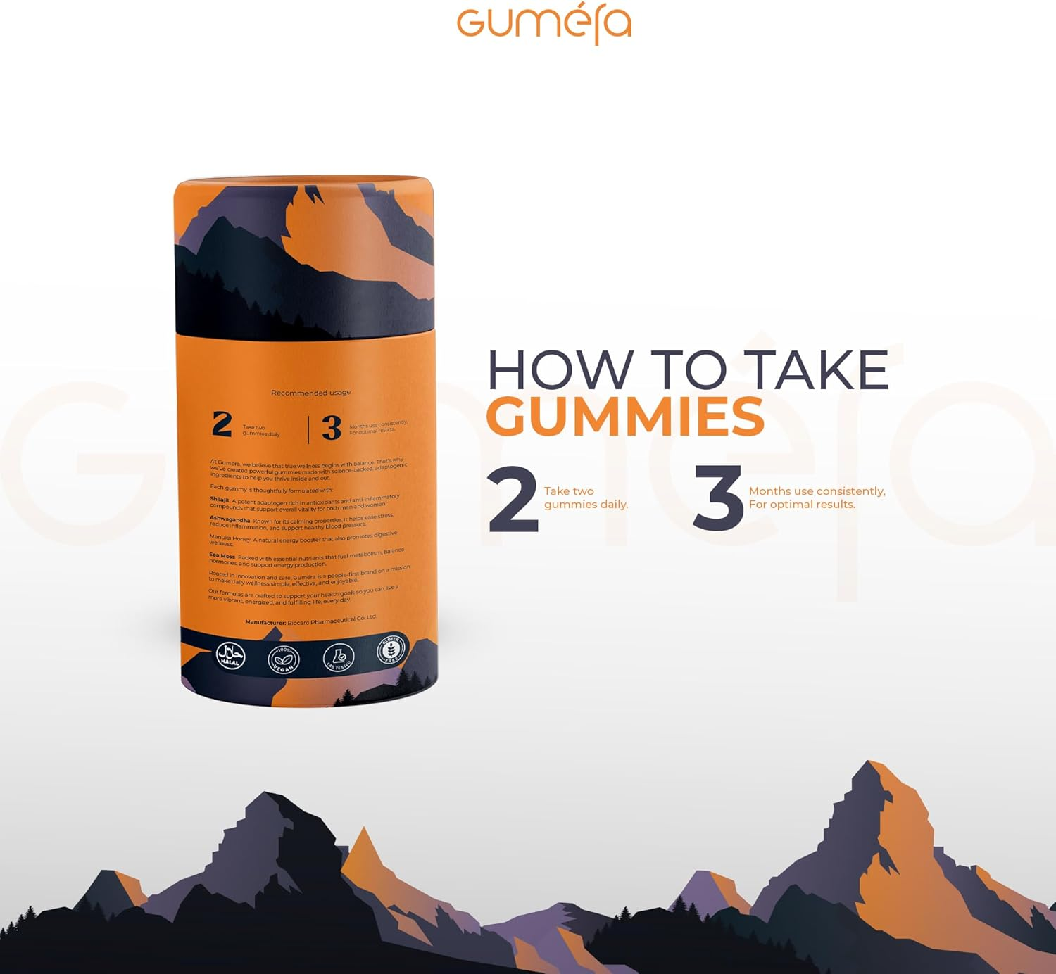 Pure Himalayan Shilajit Gummies for Men & Women | with Ashwagandha, Gokshura, Manuka Honey, Sea Moss & Black Seed Oil | 3000Mg Fulvic Acid & 85+ Trace Minerals | No Added Sugar | Vegan & Non-Gmo | 60 Gummies image number 3