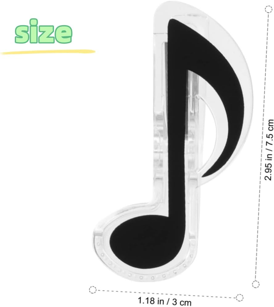 DACUAN 12 Pcs Sheet Music Book Clip Music Book Clamp Keyboard Books Clip Stationery Book Clip Alloy Black image number 1