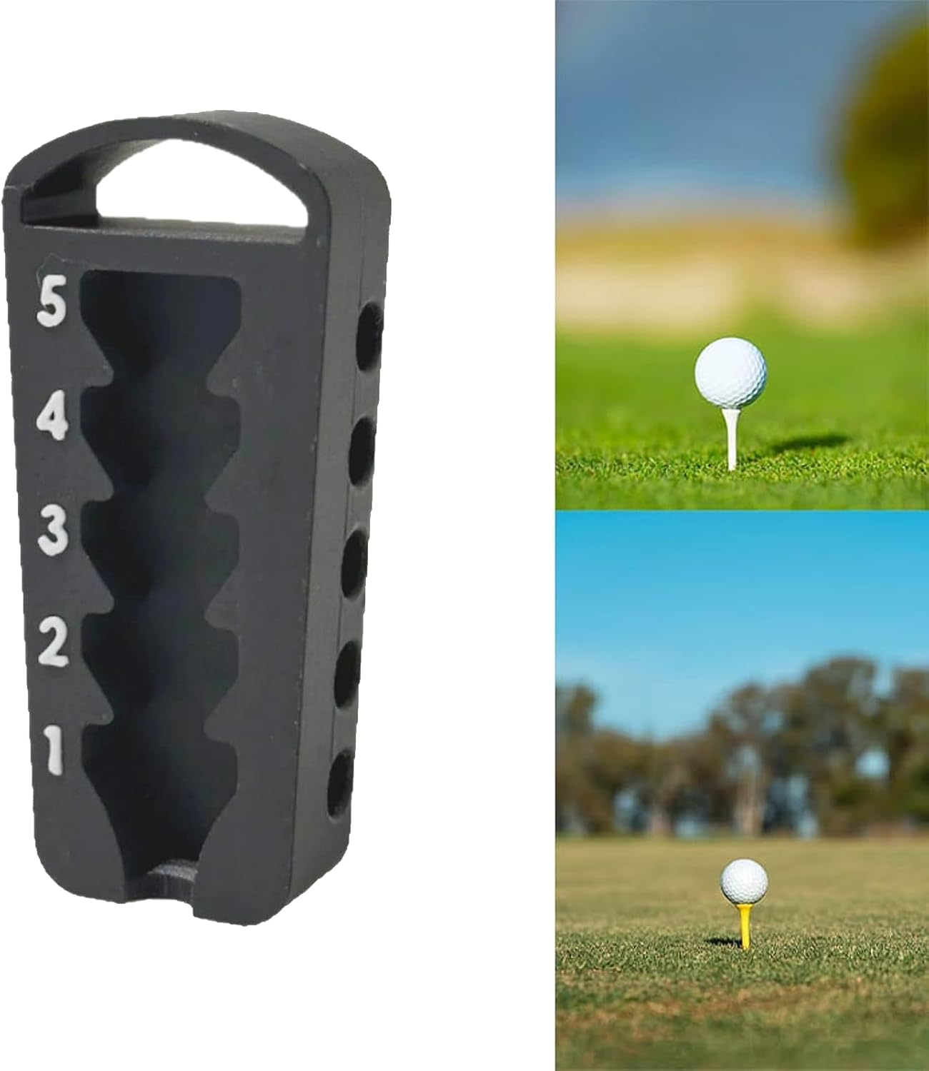 Ksngtixe 1PC Golf Tee Height Tool, Adjustable Tee Lifter & Swing Trainer for Driving Range, Chipping & Bunker Practice, 1.26X2.8X0.59 Inches Compact Design, Consistent Ball Setup Aid image number 5