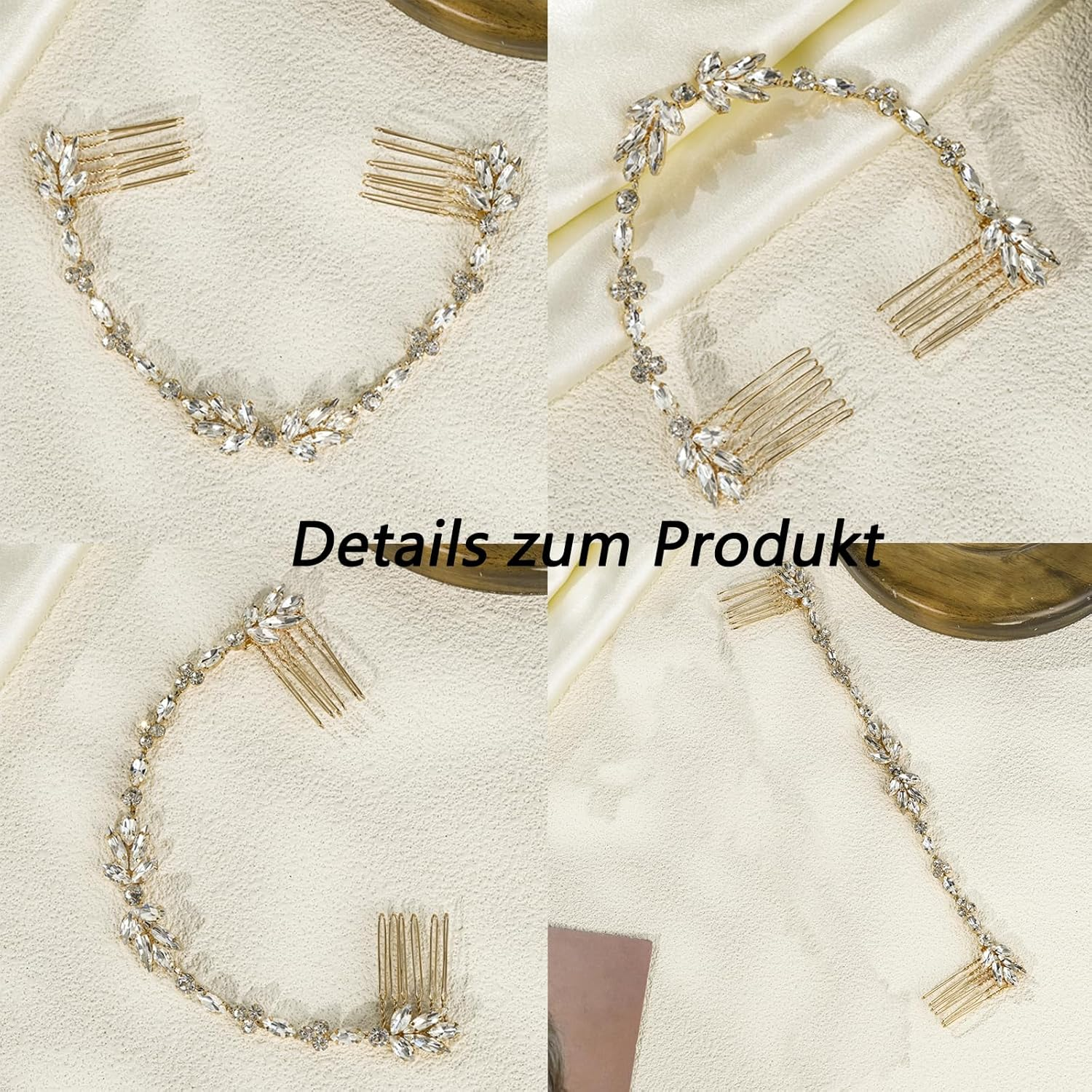 Anneratteryer Hair Accessories Wedding Hair Accessories Silver Bridal Hair Clip Silver Bridal Hair Accessories Hair Accessories Bridal Hair Accessories for Women Hair Clip Wedding for Women and Girls image number 1