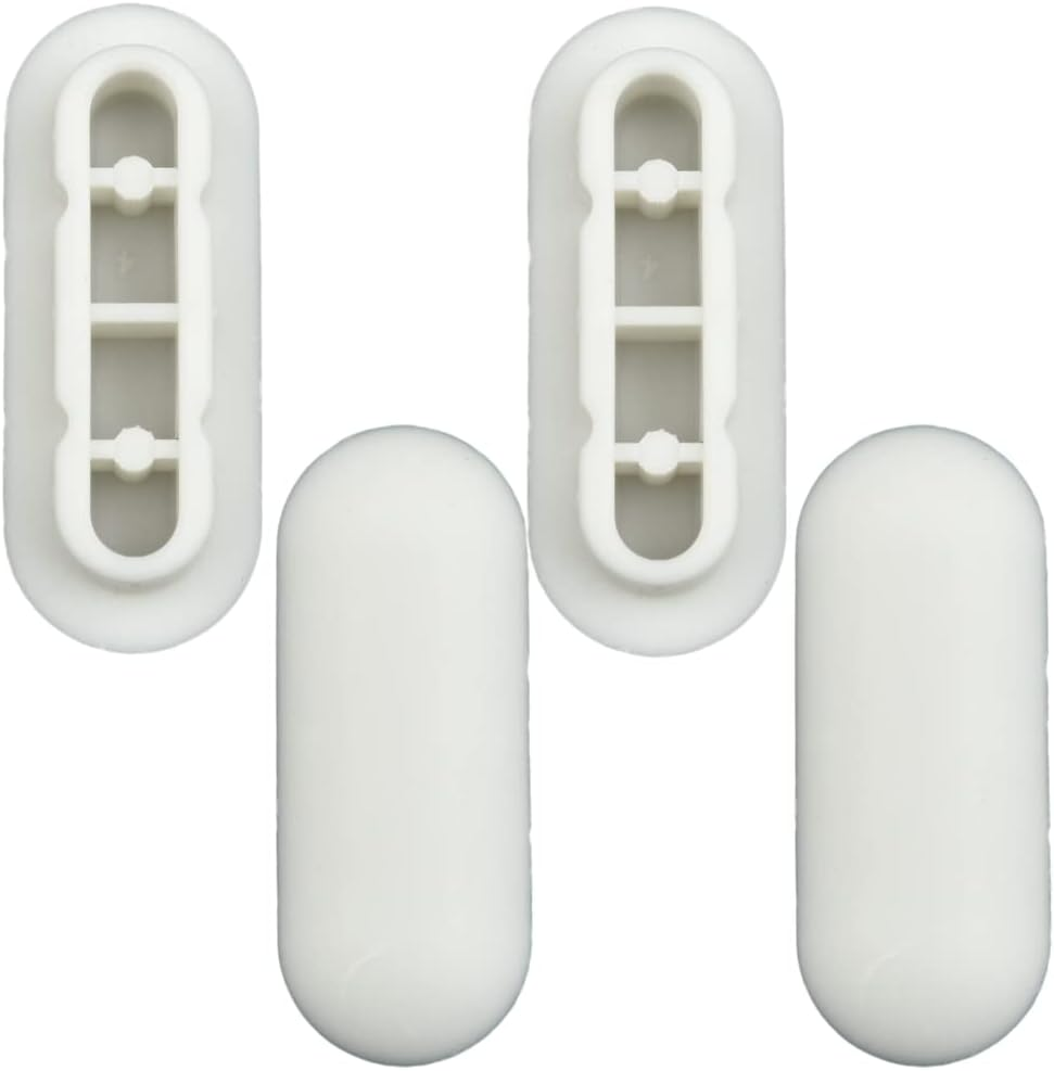 Toilet WC Seat Buffer Set Toilet Seat Bumper Noise Dampening Bumpers Gasket Toilet Seat Buffer Set Universal Toilet Bumper Replacement Cushioning Pads (White) image number 5