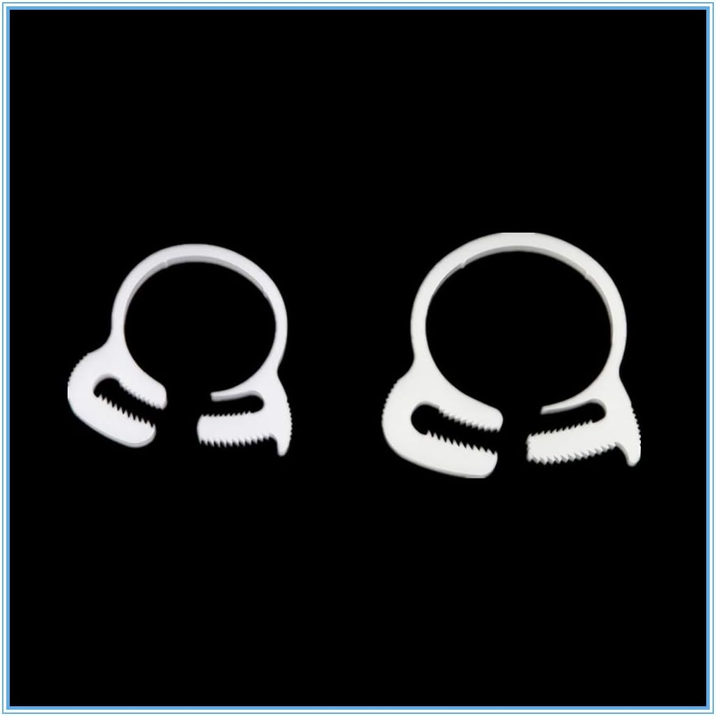 10 Pcs Gripping Hose Clamps, Heavy Duty Speedy Double Snap Grip Plastic Hose Clamps, Adjustable Ratcheting Hose Clip for Connecting, Fastening, Sealing Hoses (6.5-7.0Mm) image number 5