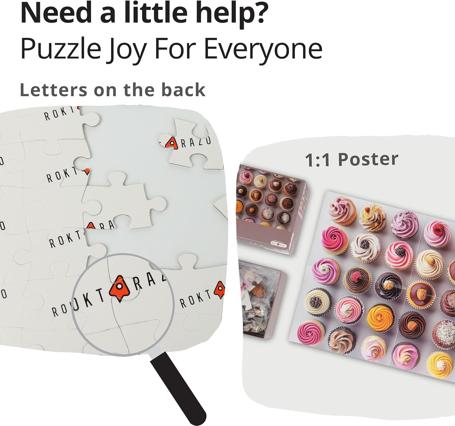 Cupcakes, 100 Pieces Jigsaw Puzzles, for Beginners, Family Game Nights, Finish Size 15.7 X 11.8 In