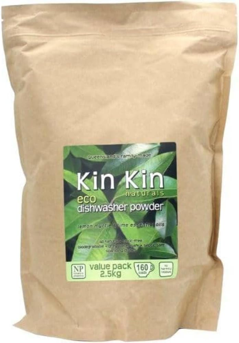 Kin Kin Naturals Lemon Myrtle and Lime Essential Oil Dishwasher Powder 2.5 Kg, 2.5 Kilograms