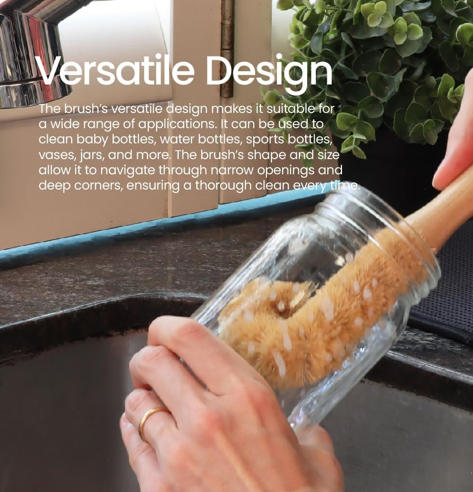 White Magic Eco Basics Plastic Free Bottle Brush image number 6