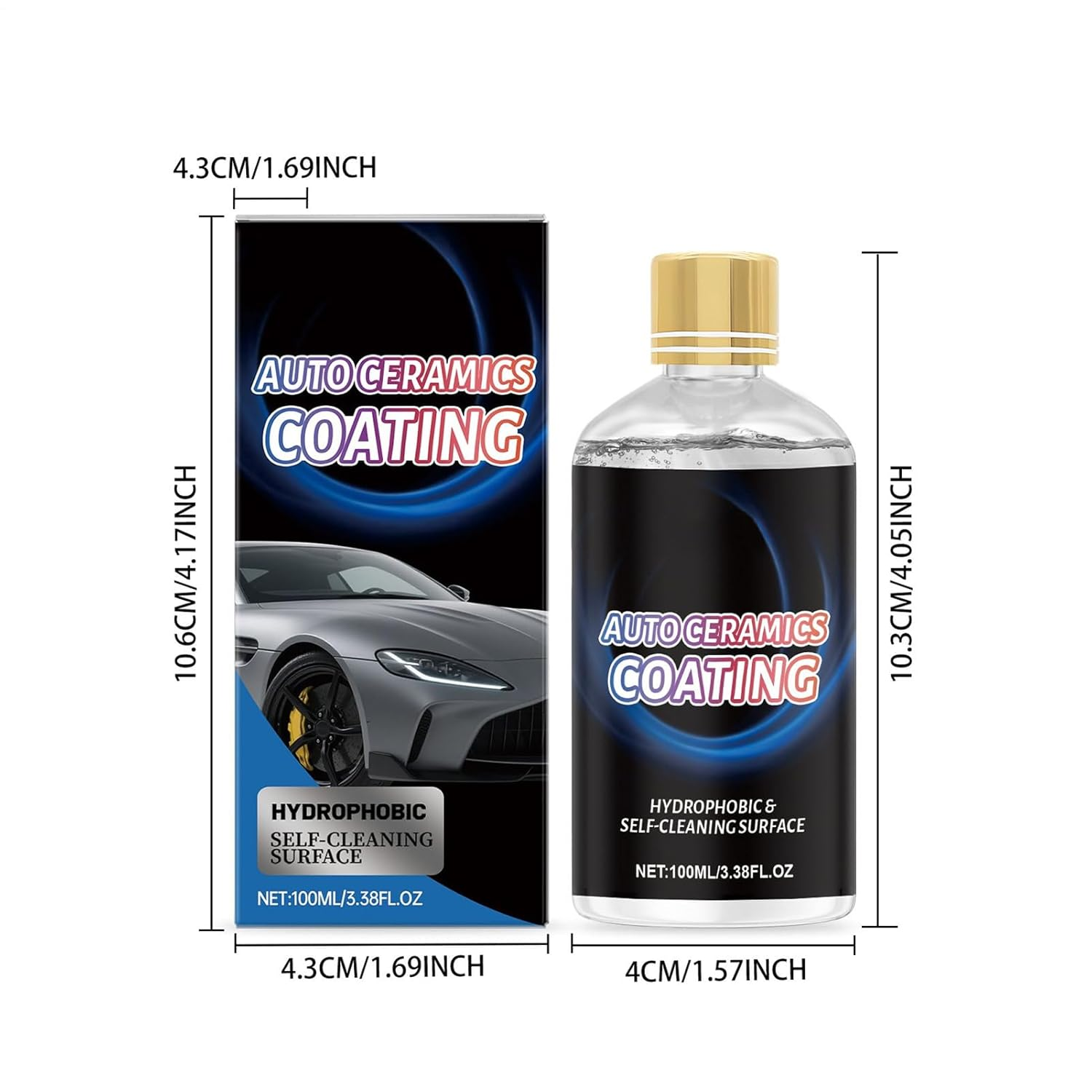 Automotive Ceramic Coating,100Ml Long-Lasting Automotive Paint Polish | High Gloss Car Coating Agent | for Truck Owners Enthusiasts Detailing Professionals DIY Detailers Garage Motorcycle RV SUV image number 3
