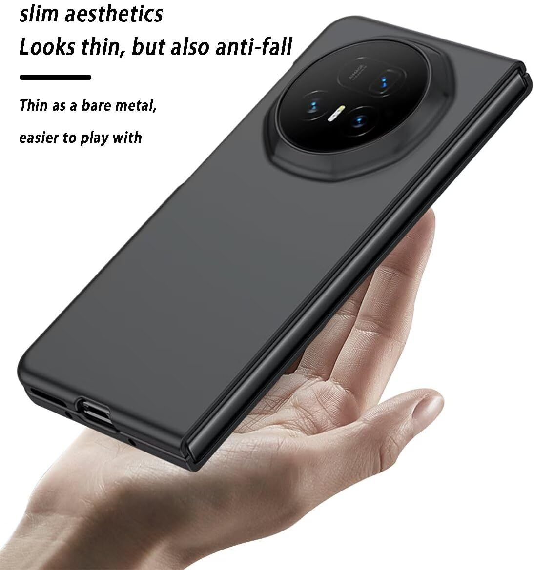 EASSGU Silicone Case Suitable for Honor Magic V5 (7.95 Inches), Skin-Friendly and Hard PC Protective Case against Drops and Scratch-Resistant - Dark Green