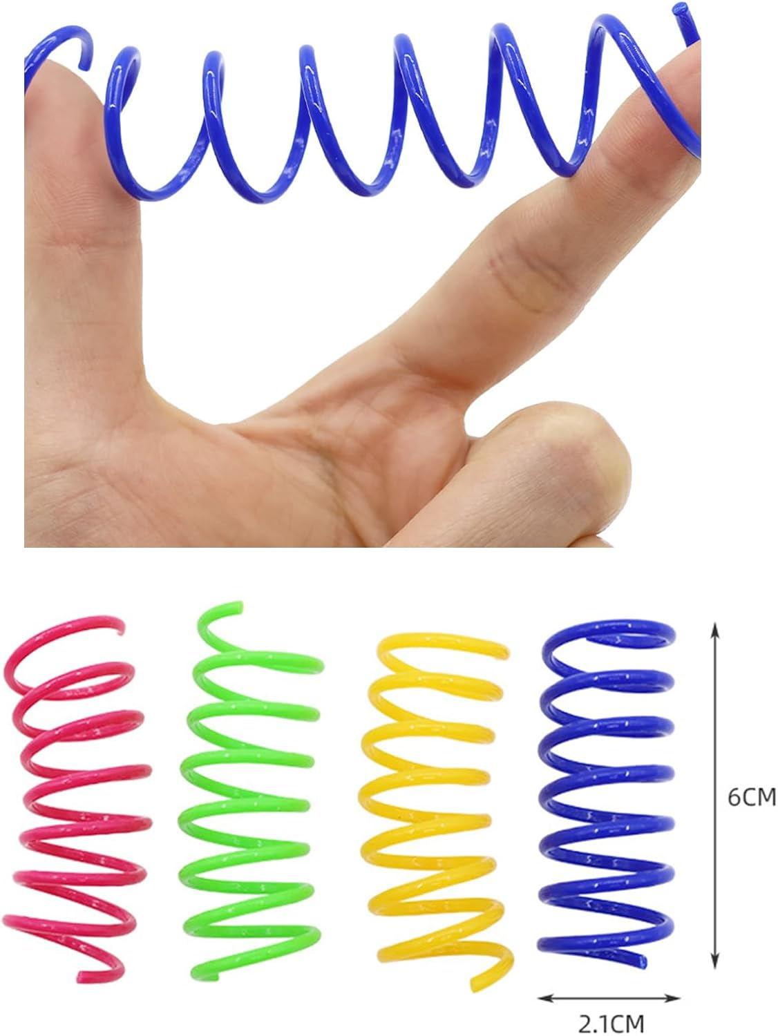 Cat Spring Toy, Spiral Colourful Cat Toy Set, 24 Pieces Cat Toy, Spiral Springs, Spiral Cat Toy, Spring Spiral for Cat, Pets Toy image number 4