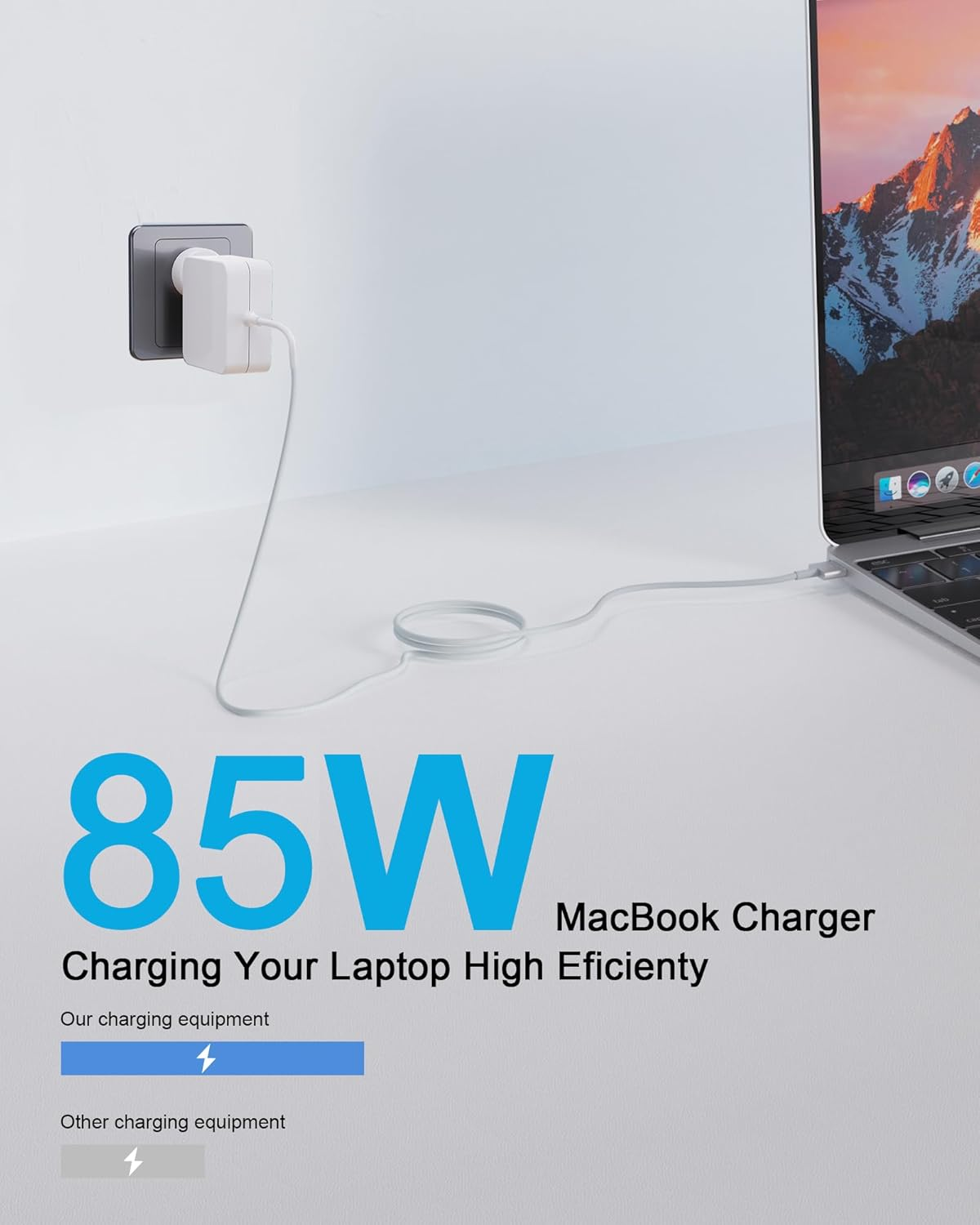 Macbook Pro Charger, 85W T-Tip Power Adapter, for Macbook Pro 13 15 17 Inch 2012 2013 2014 2015，Model A1502,A1398,A1424,A1465,A1435,A1278, A1344