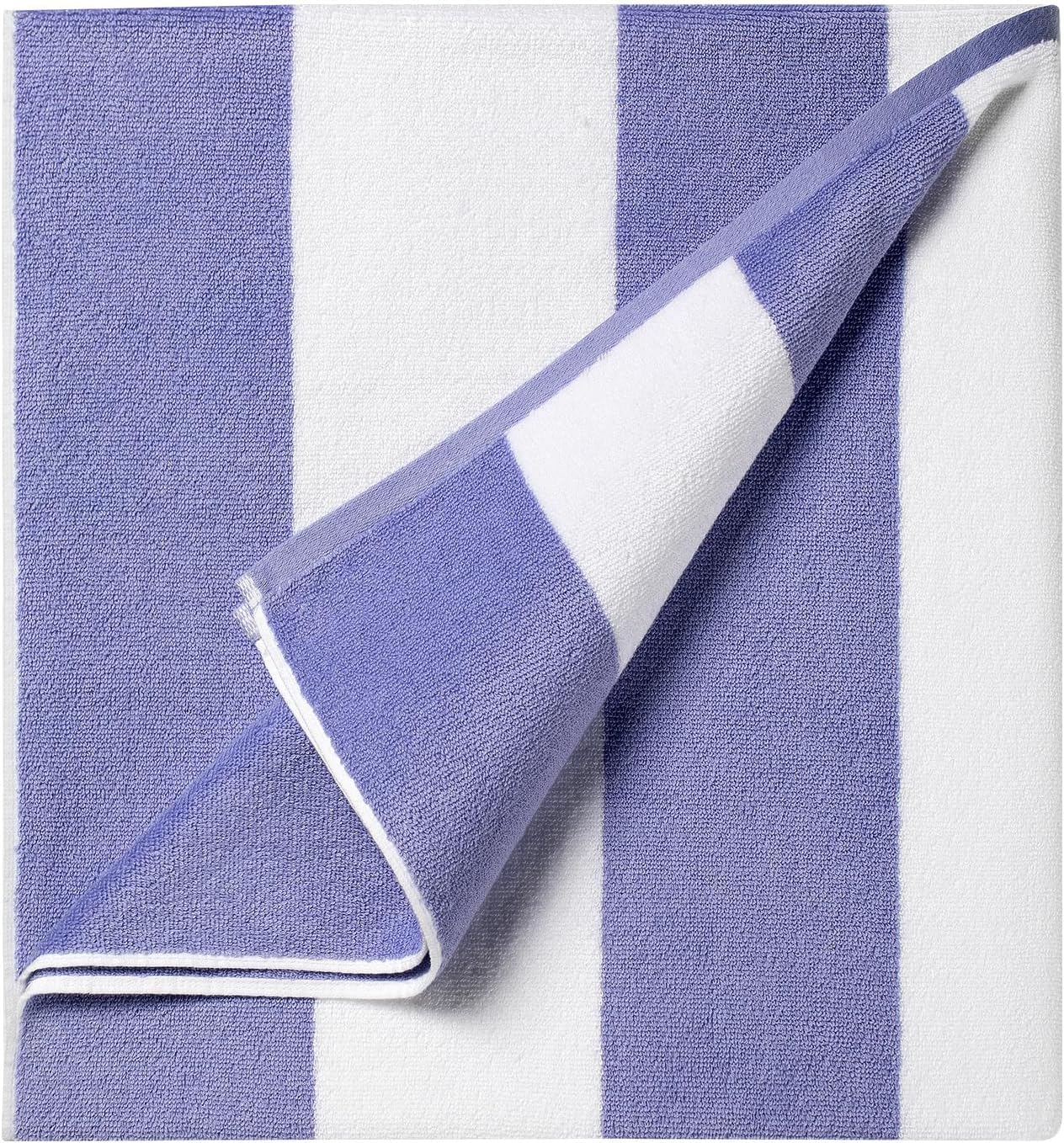 Ouxiaobai Cotton Oversized Beach Towel - Extra Large 180 X 100 CM Soft Absorbent Pool Towel for Adults, Striped Cabana Swim Towel (Grey)