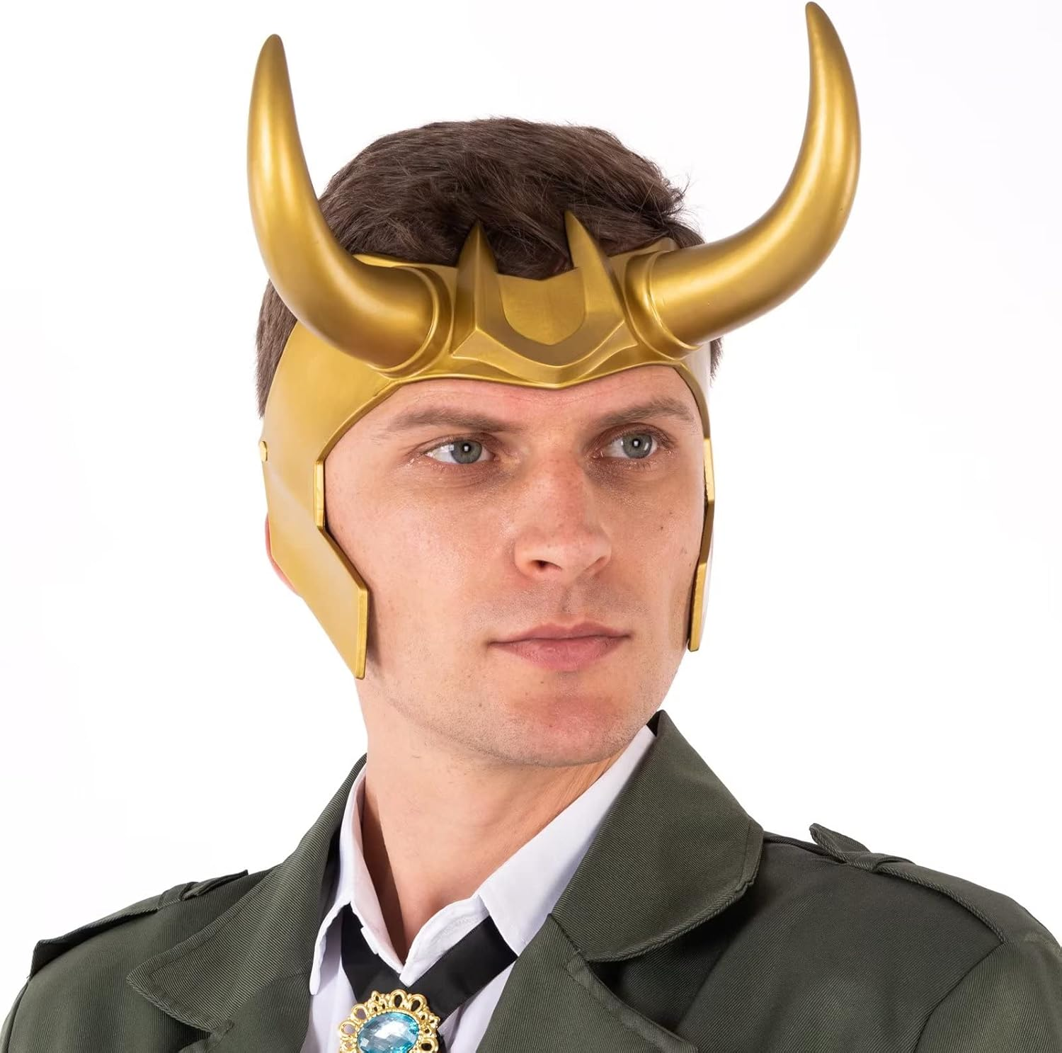 3D Loki Helmet with Horns Thor Ragnarok Crown Norse Mythology Halloween Movie Mask God image number 3