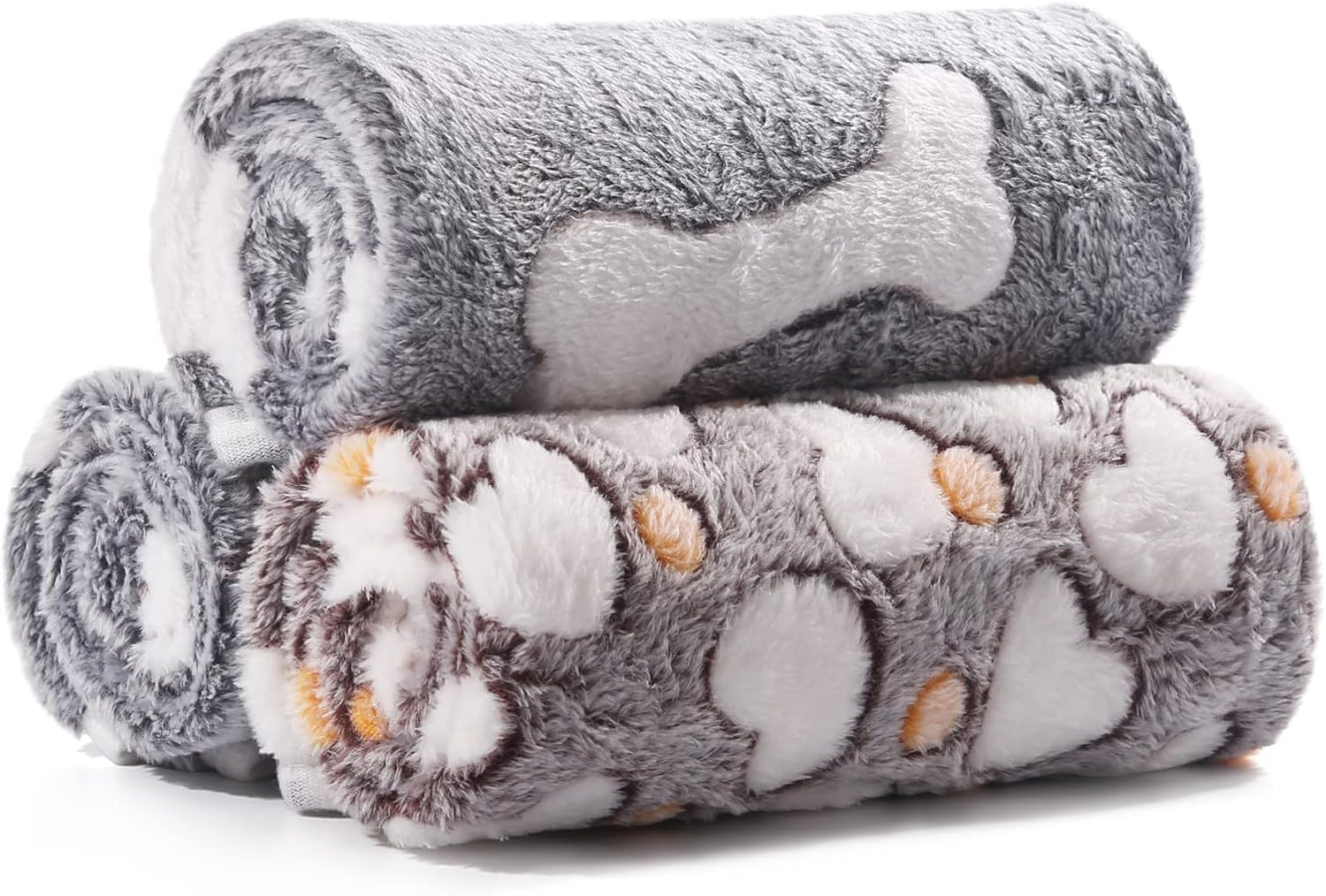COMSLE Dog Blanket Cat Blankets Washable and Fluffy Pack of 3 Soft Warm Fleece Pet Blankets for Small Medium Dogs Cats Pet Blanket Sleeping Mat for Sofa Bed Star Pattern 104 X 76 Cm