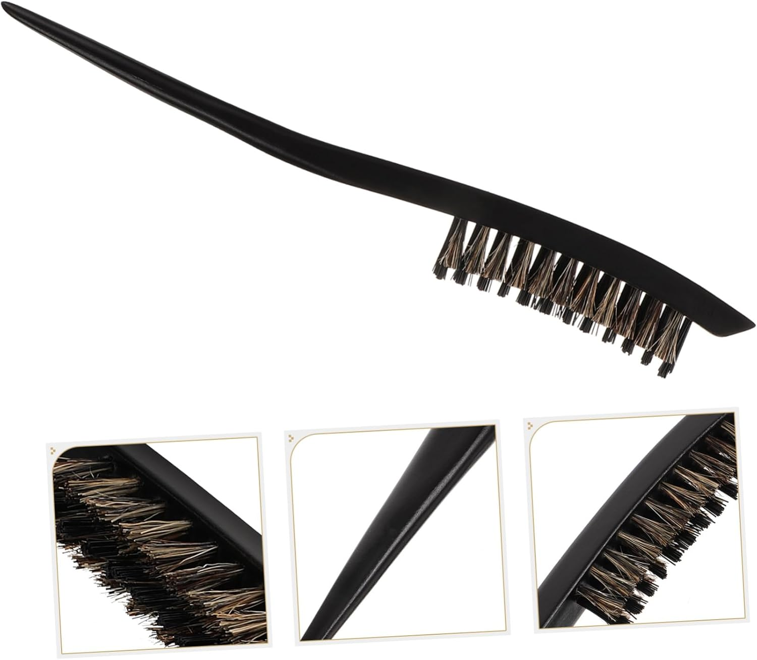 Beavorty Hair Slick Brush Women Slick Back Brush Bristle Brush Slick Back Hair Brush Teasing Brush Thin Hair Brush Hair up Bristle Hair Smooth image number 5