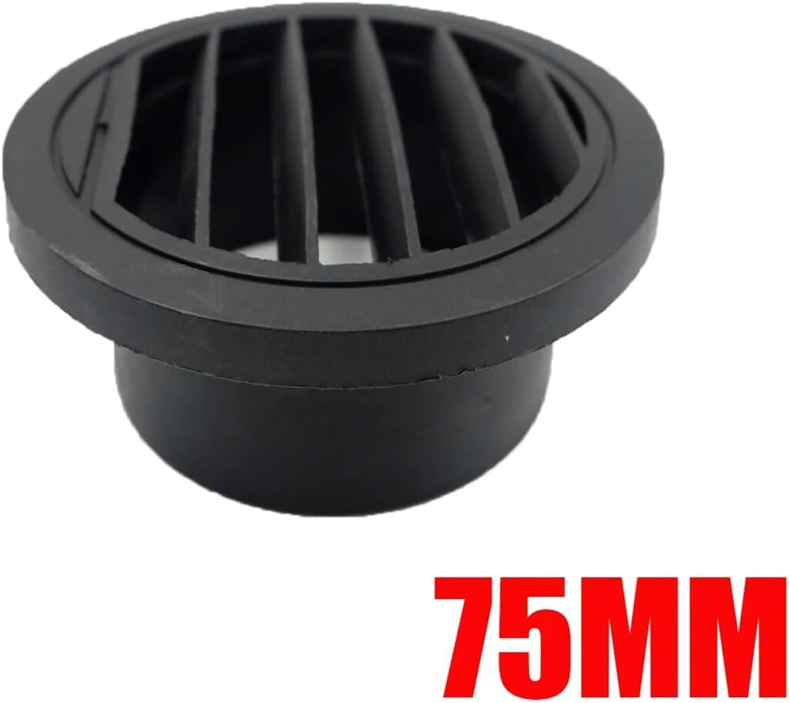 QIANHUI 75Mm Car Parking Heater Duct Air Vent Outlet Diesel Flat Connector Black for Webasto Eberspaecher image number 4