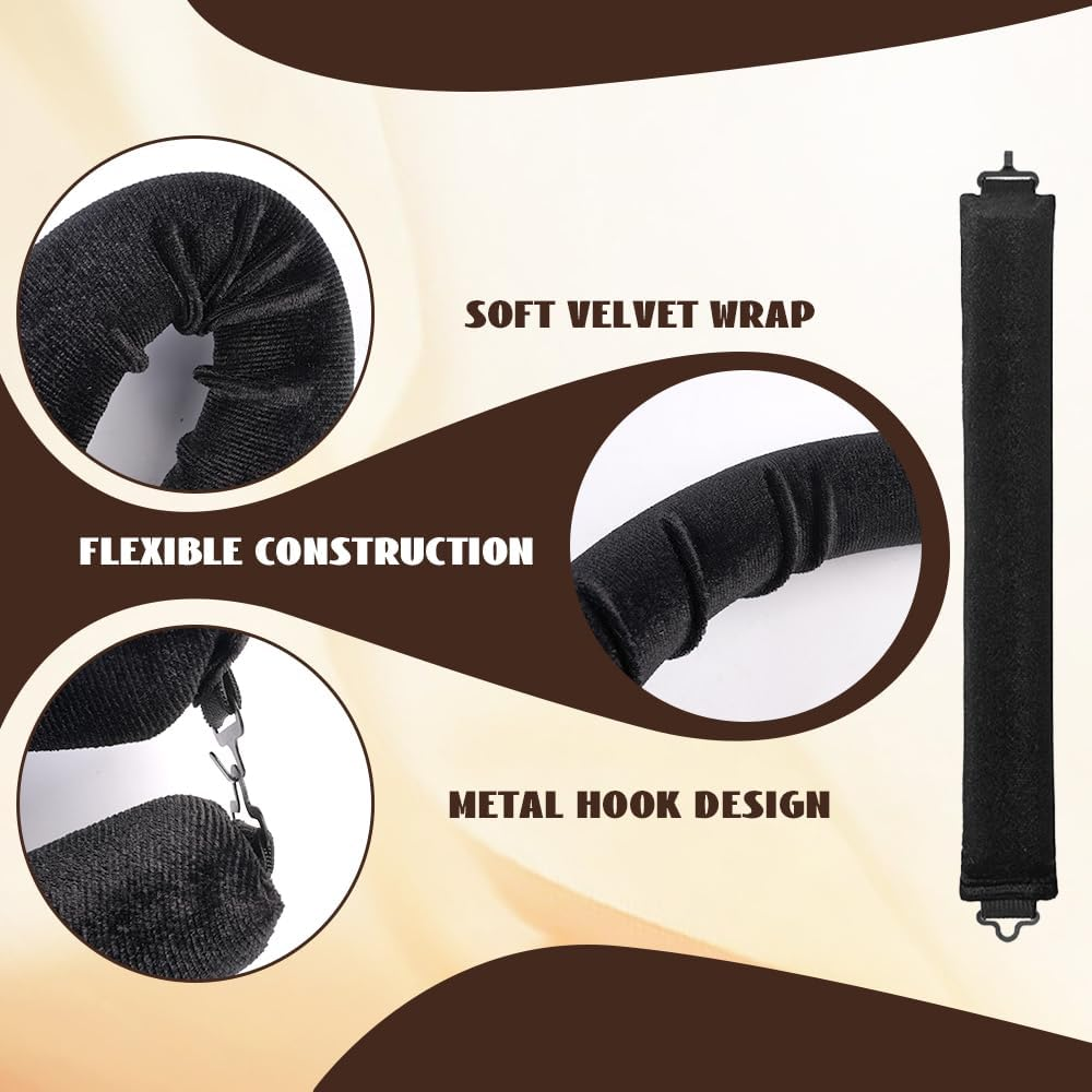 Overnight Heat-Free Curlers, Overnight Curls, Curls without Heatless Curl Set, Curls without Heat Hair Curler, DIY Overnight Curls for All Hair Types, All Hair Types (Black) image number 4