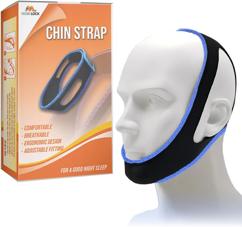 Anti Snoring Chin Strap - Sleeping Aids for Snoring Prevention & Effective Breathing - for Men & Women - by Mobi Lock (BASIC) image number 5