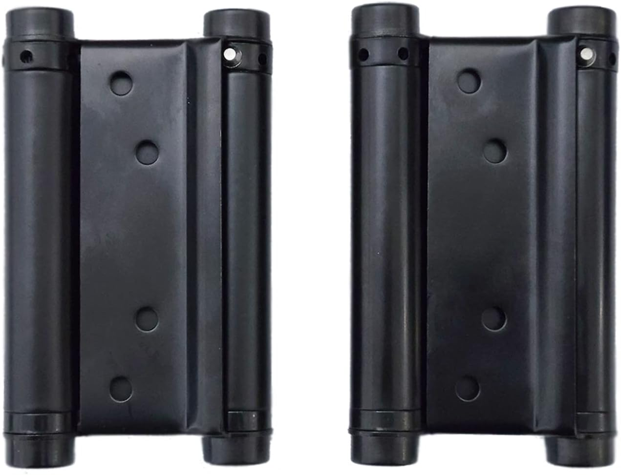 2Pairs 4Pcs 4'' Stainless Steel Matte Black Double Action Spring Door Hinge for Saloon Cafe Door Shop image number 1