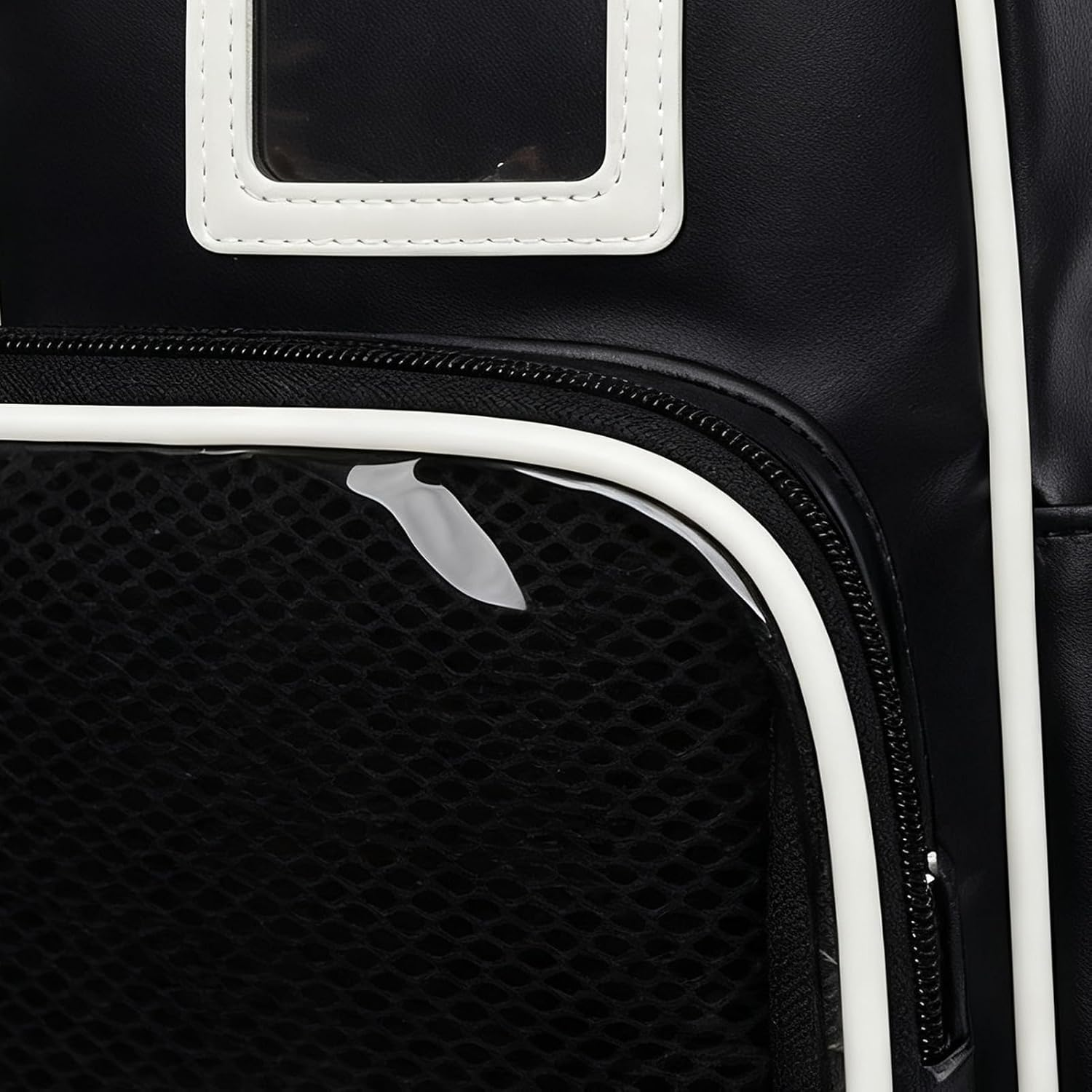 Gazocua PU Bag, Cute Badge Presentation Purse - Badge Presentation Purse - for Sports, Travel, Luggage, Hiking, Comic Con, Work, Fitness, Everyday and Outdoor Use, Black, Siehe Beschreibung - White On Black image number 3