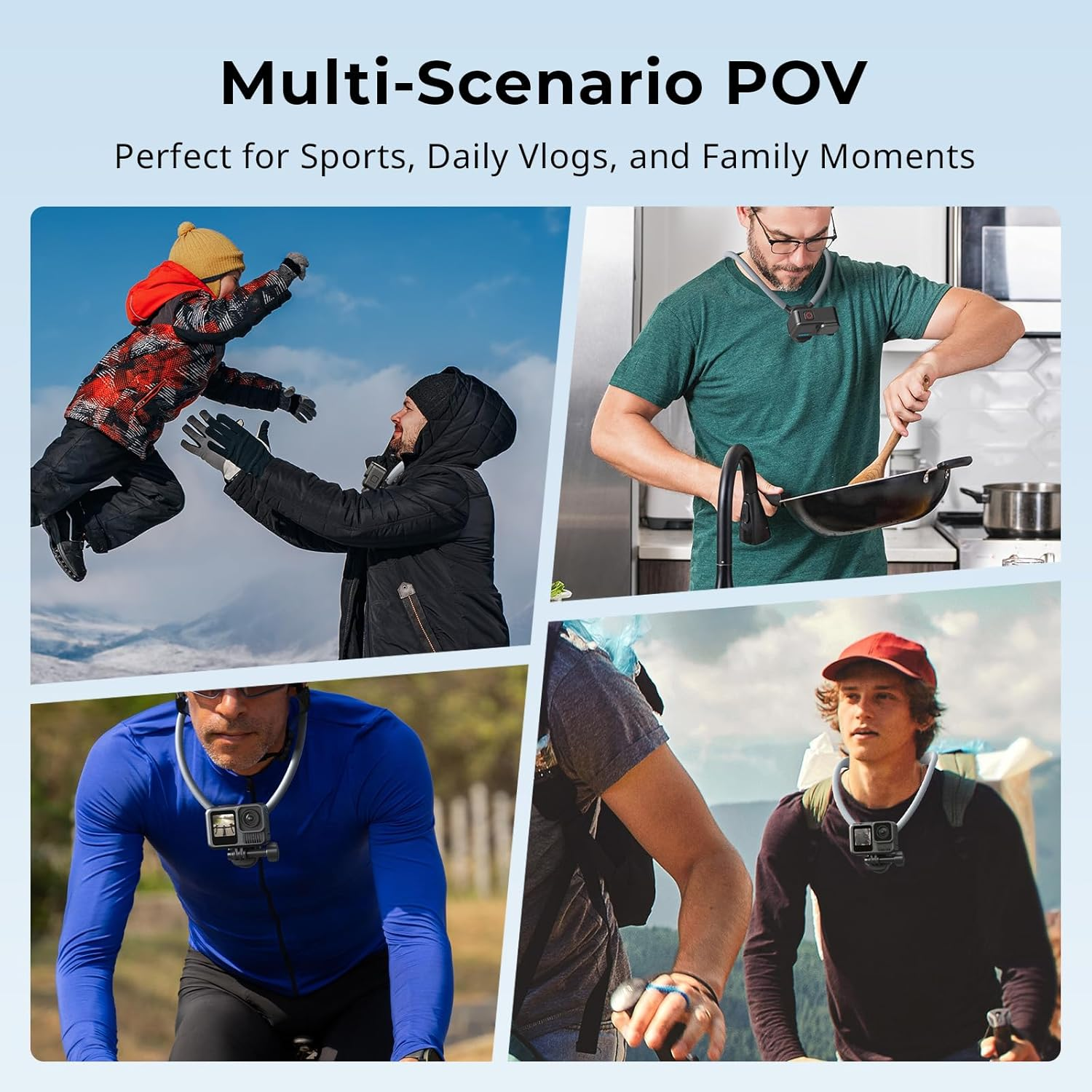 Smallrig Magnetic Neck Mount for Action Camera, Quick Release One-Click Button & Ergonomic Design, for Gopro Hero 12/11/10/9, for DJI Action 4/5, for Insta360 Ace Pro 2, 5126 image number 5